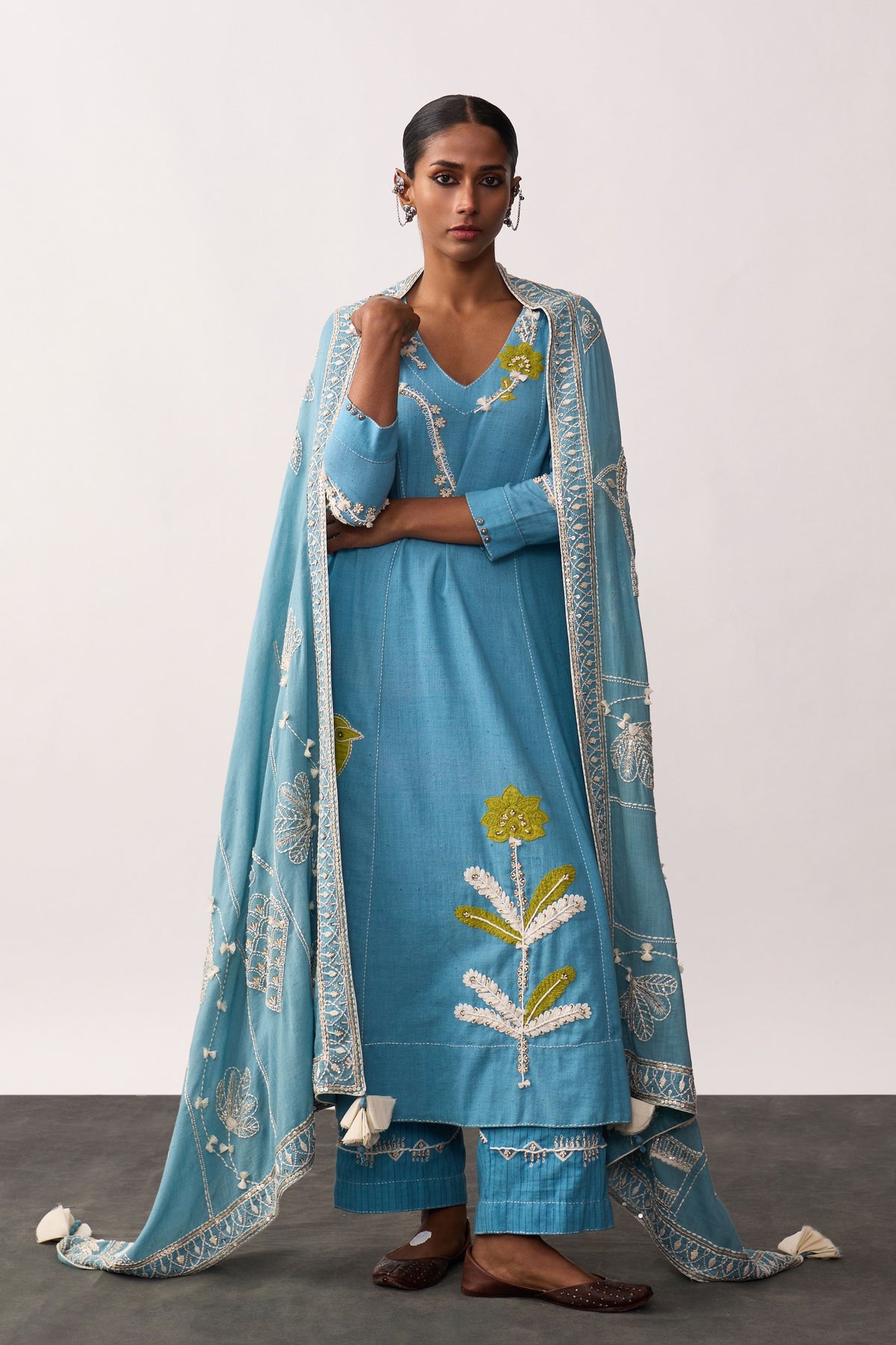 Rani Laxmi Blue Dupatta