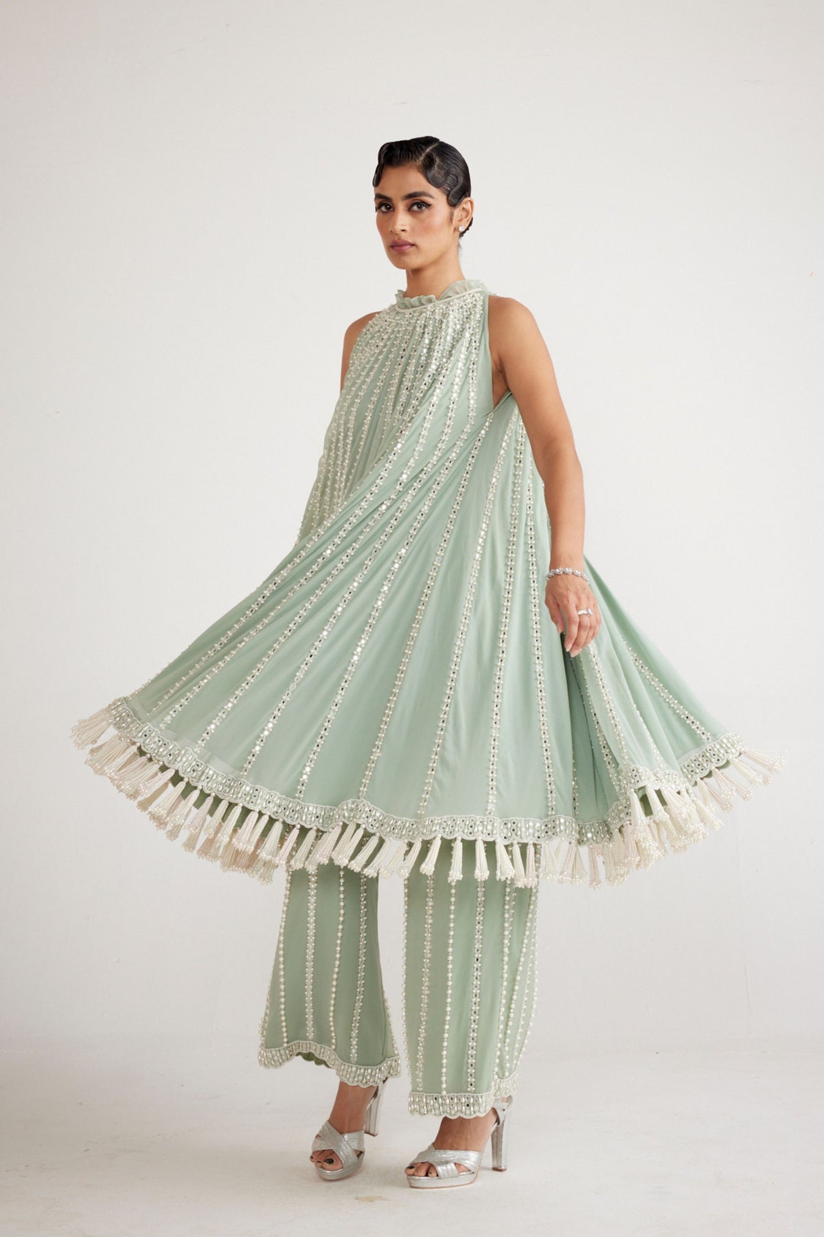 Powder Mint Green Kurta Set
