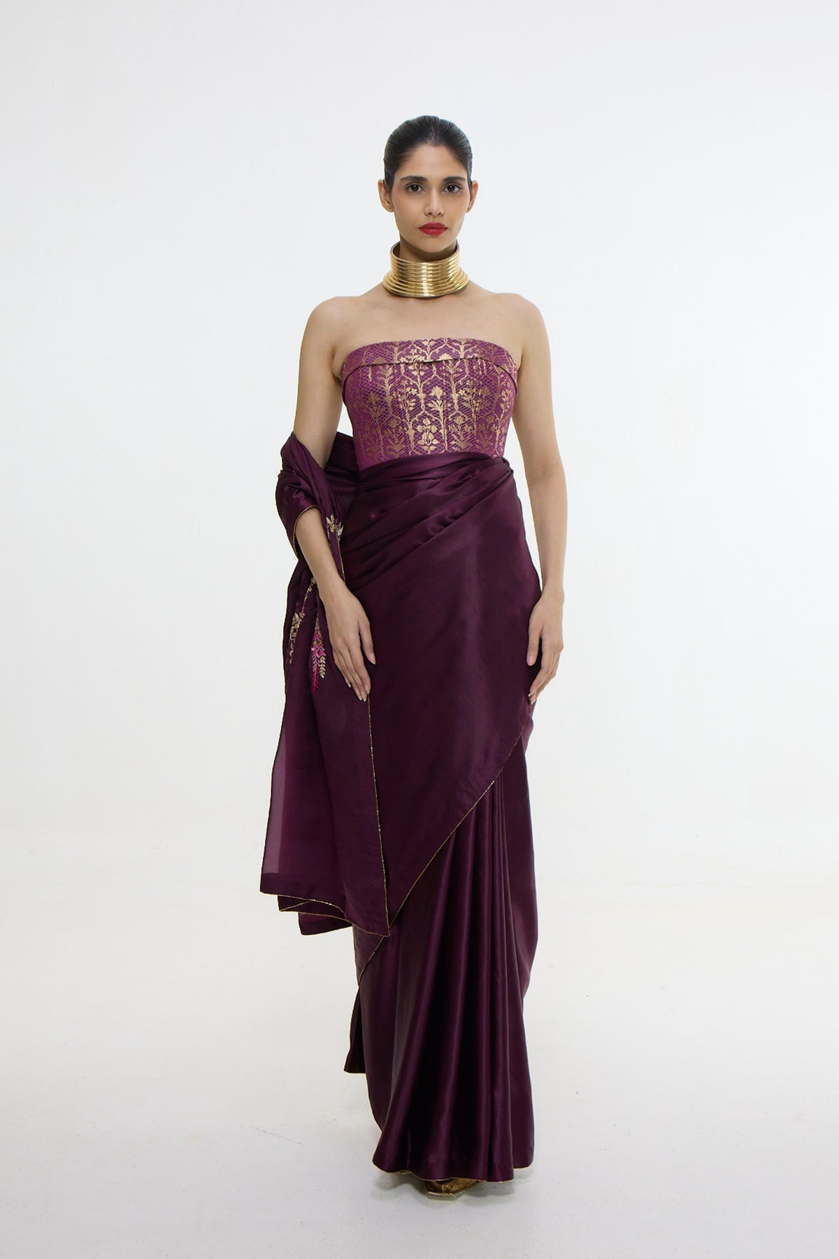 Handwoven Maroon Saree