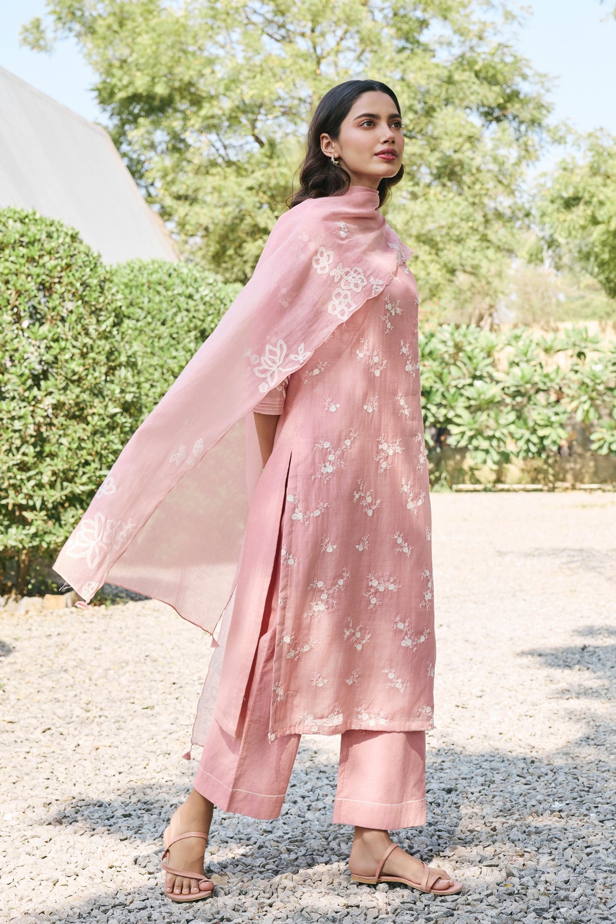 Tulip Embroidered Kurta Set