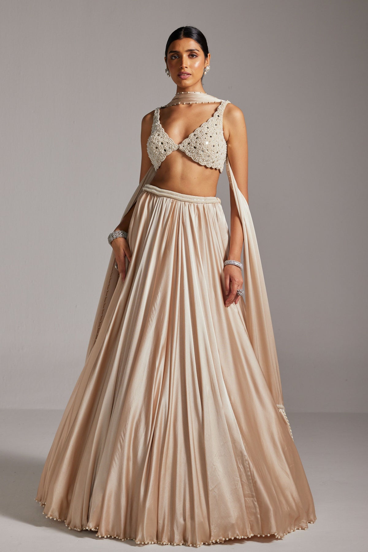 Light Beige OAS Skirt Set
