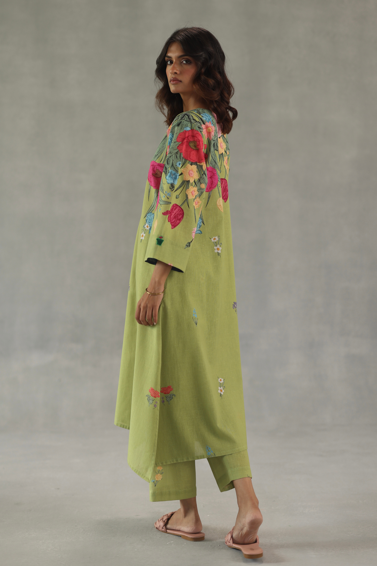 Green Lliy Dew Kurta Set
