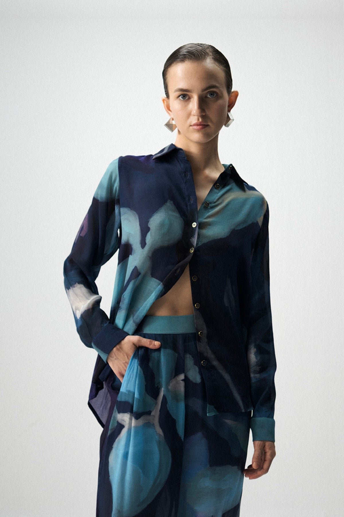 Blue Lagoon Crepe Co-ord