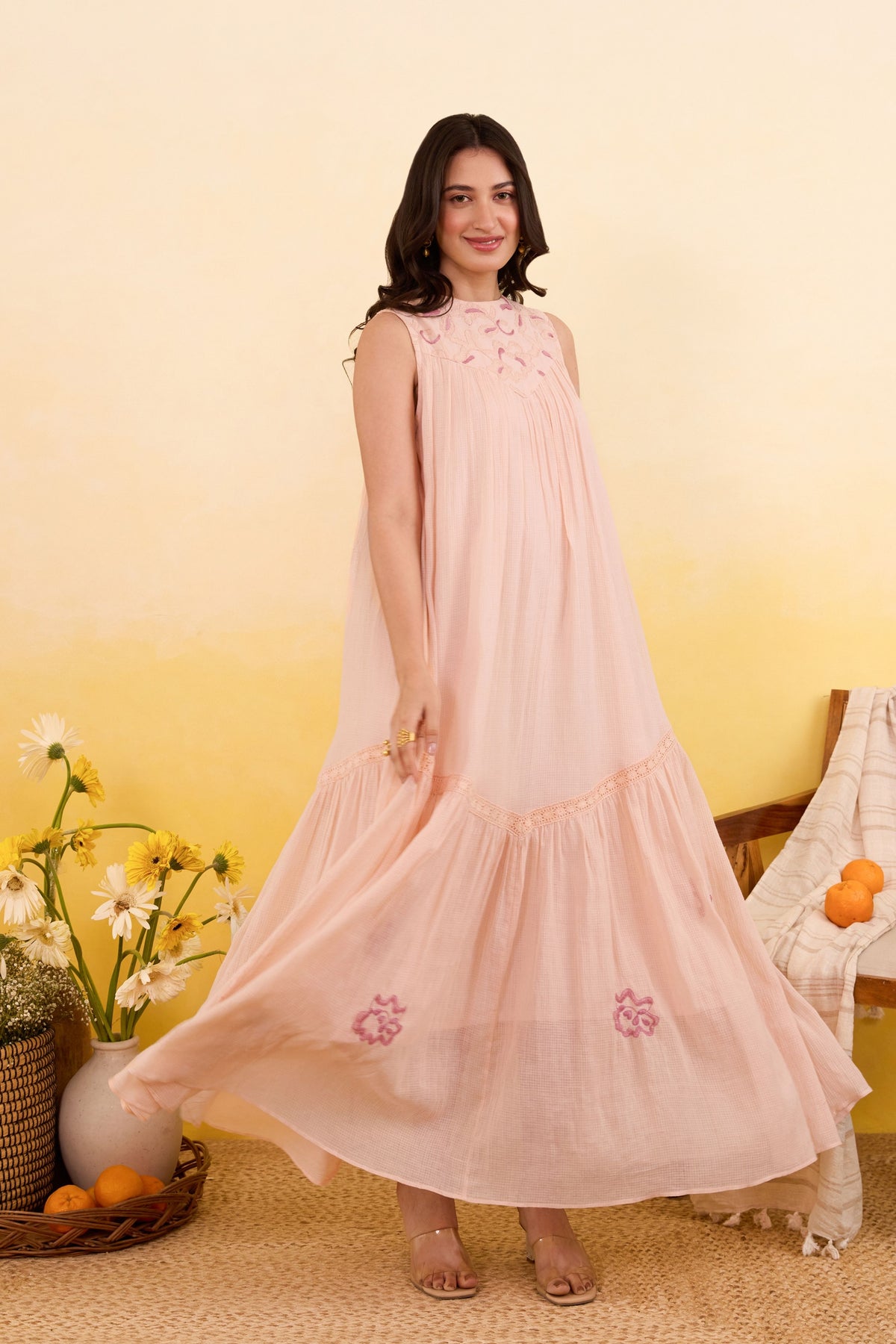 Apricot Bloom Dress