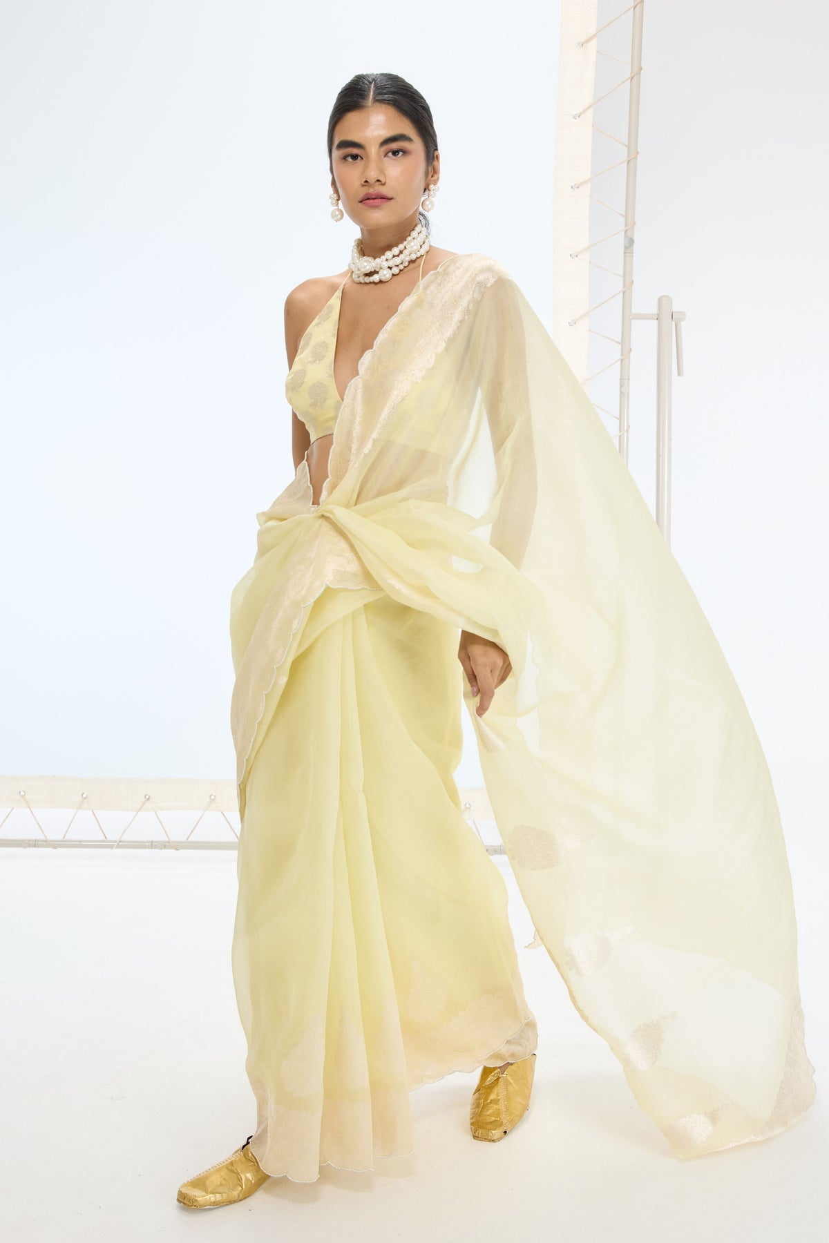 Serena Saree in Lemon