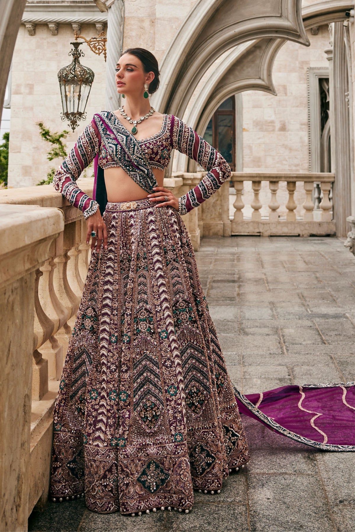 Wisper Wine Lehenga Set
