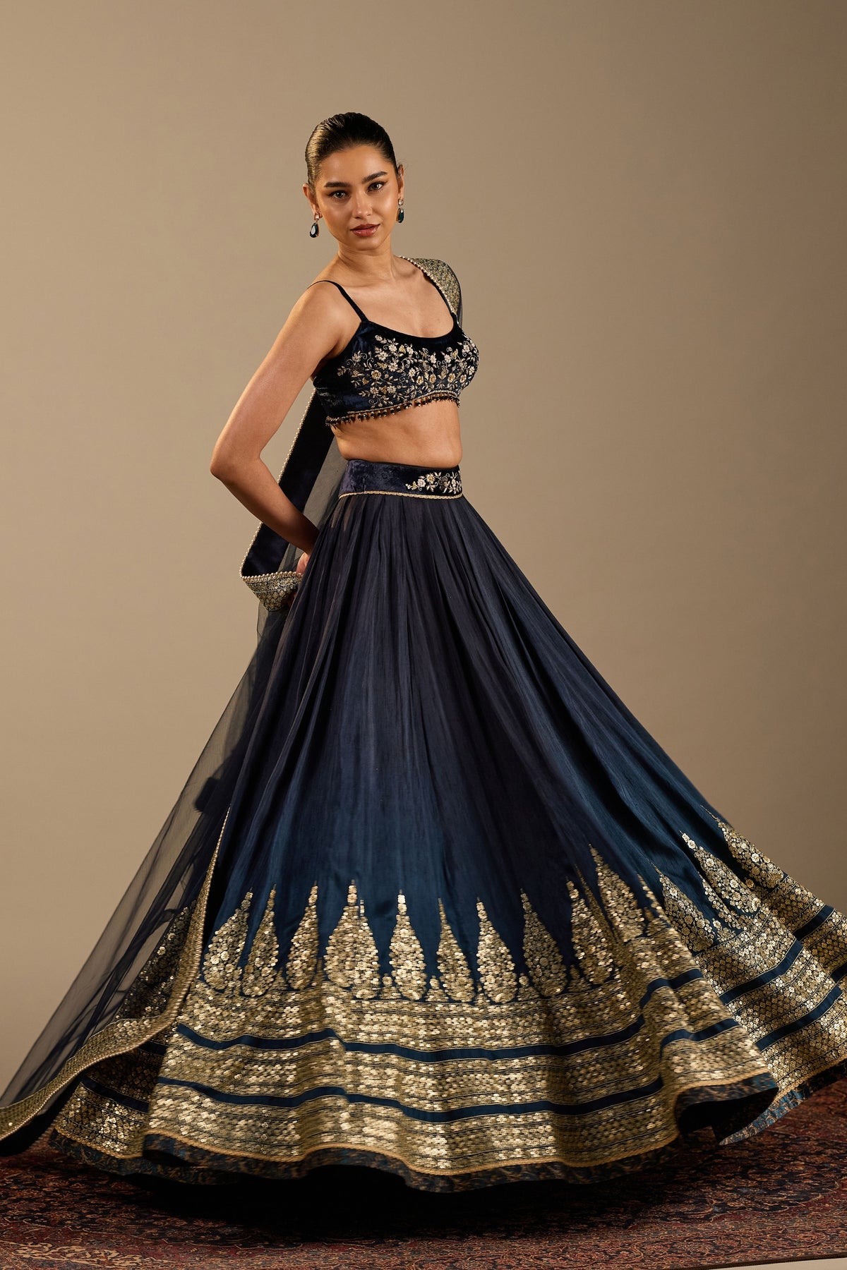 Nero Lehenga Set