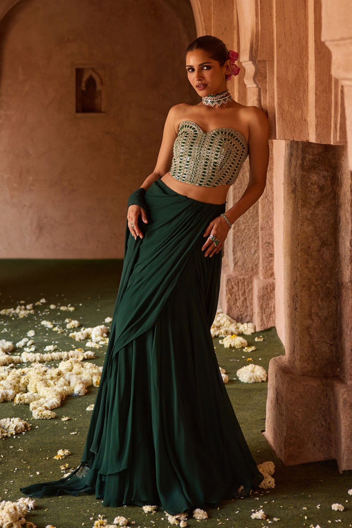 Tanzira Draped Saree Set
