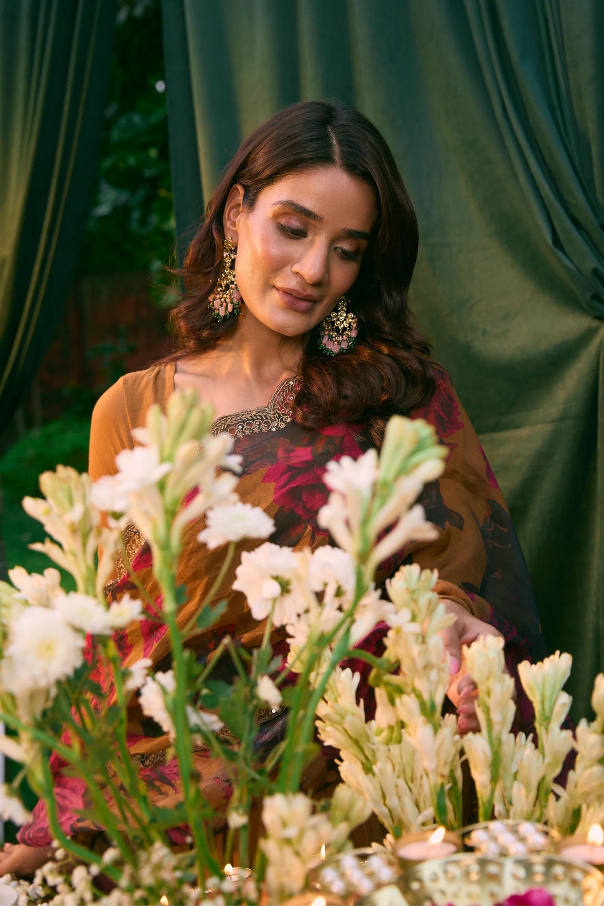 Mustard Anarkali Set