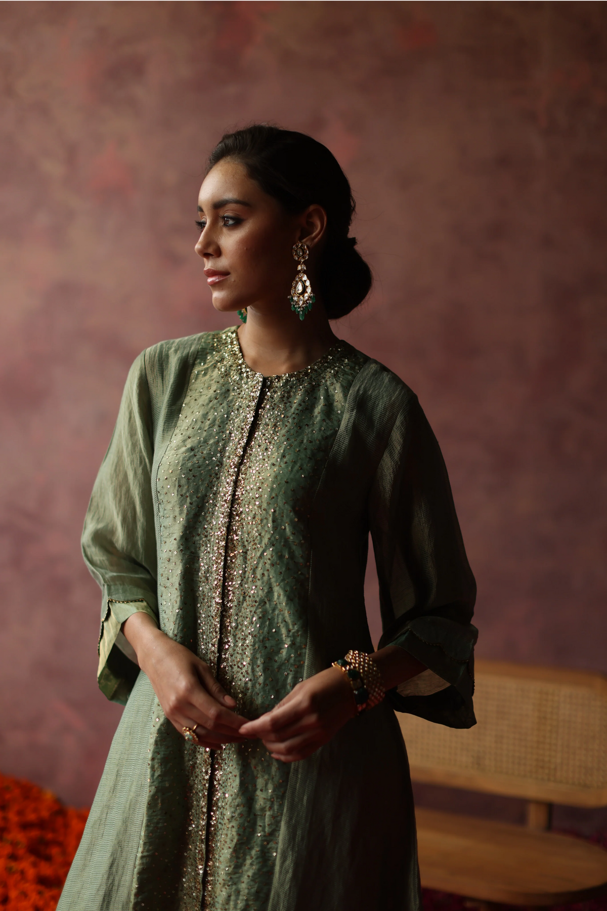 Green Paakizah Kurta Set