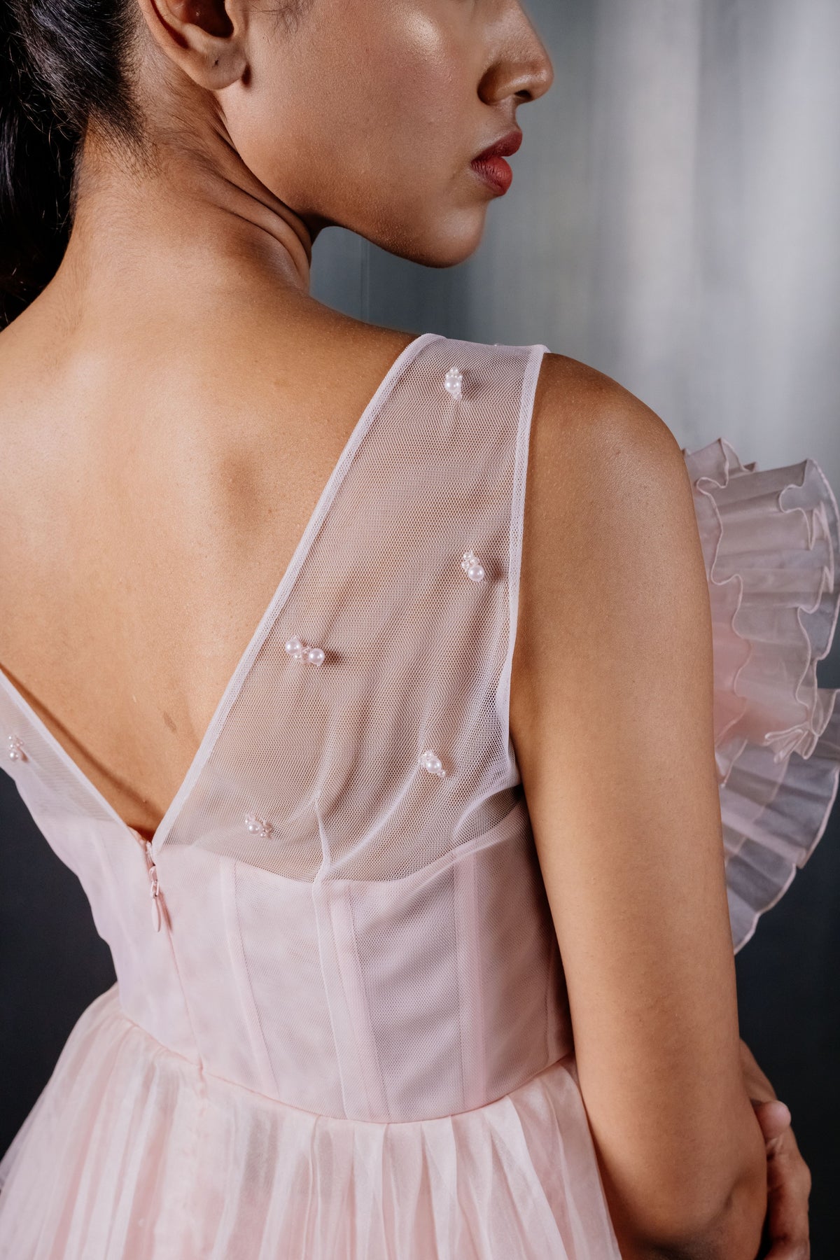 Dual Tone Draped Cabbage Top