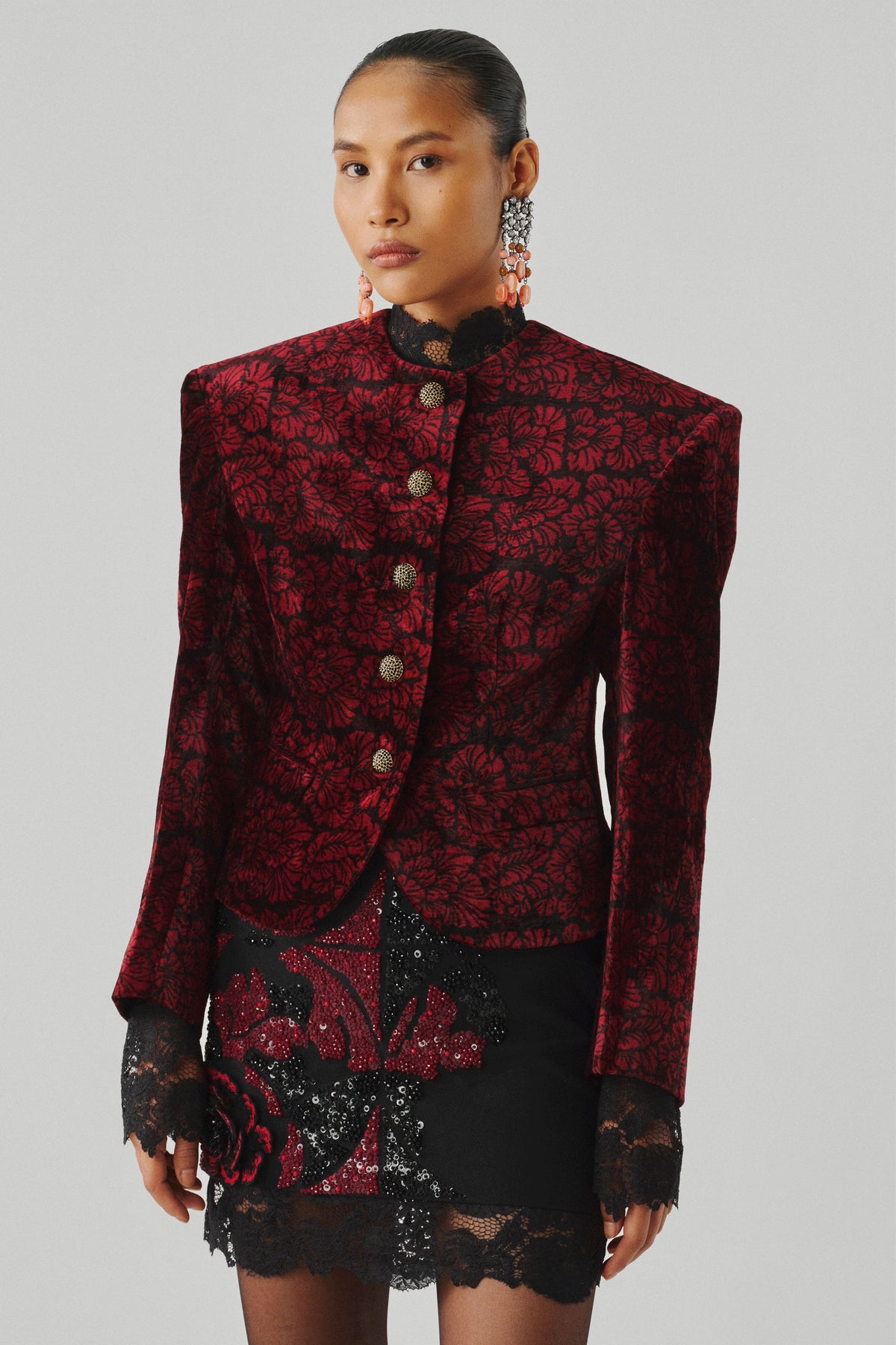 Highland Bloom Ajrakh Jacket
