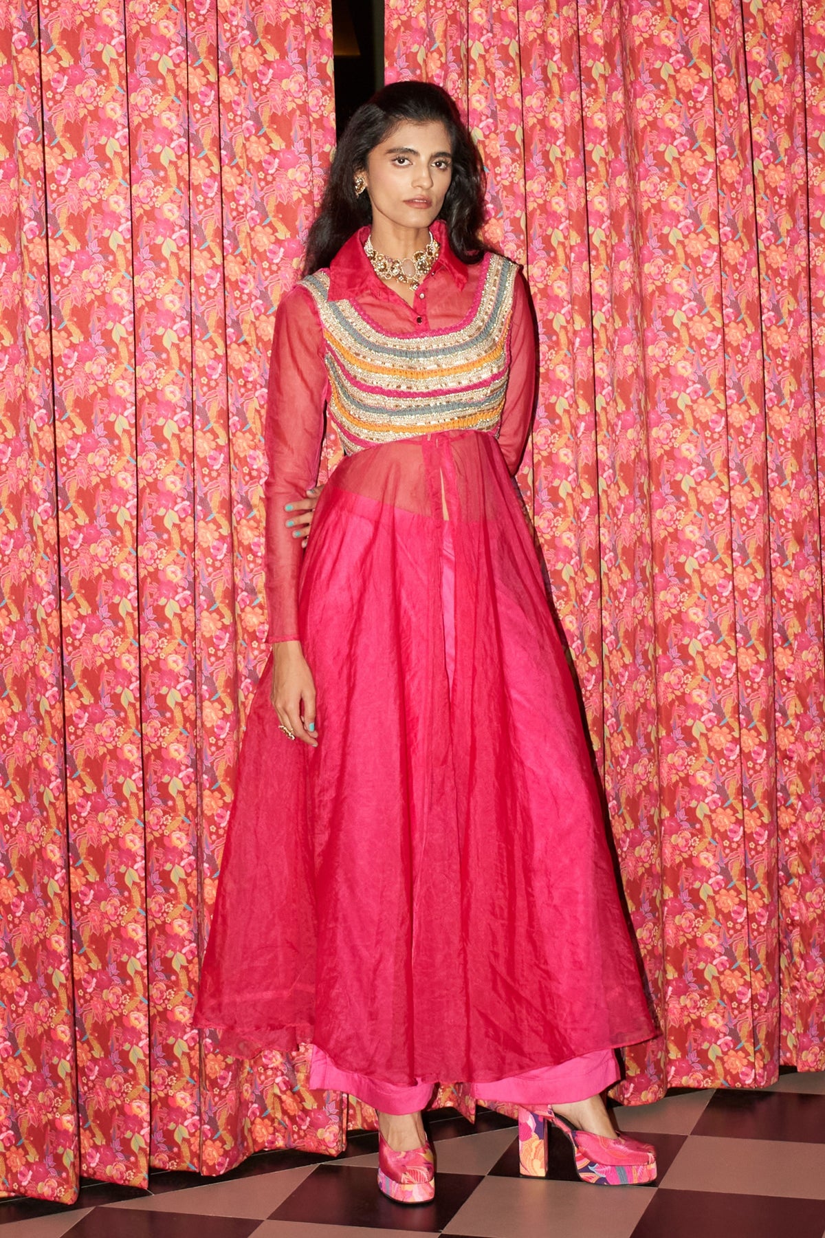 Fuschia Affair Jacket Set