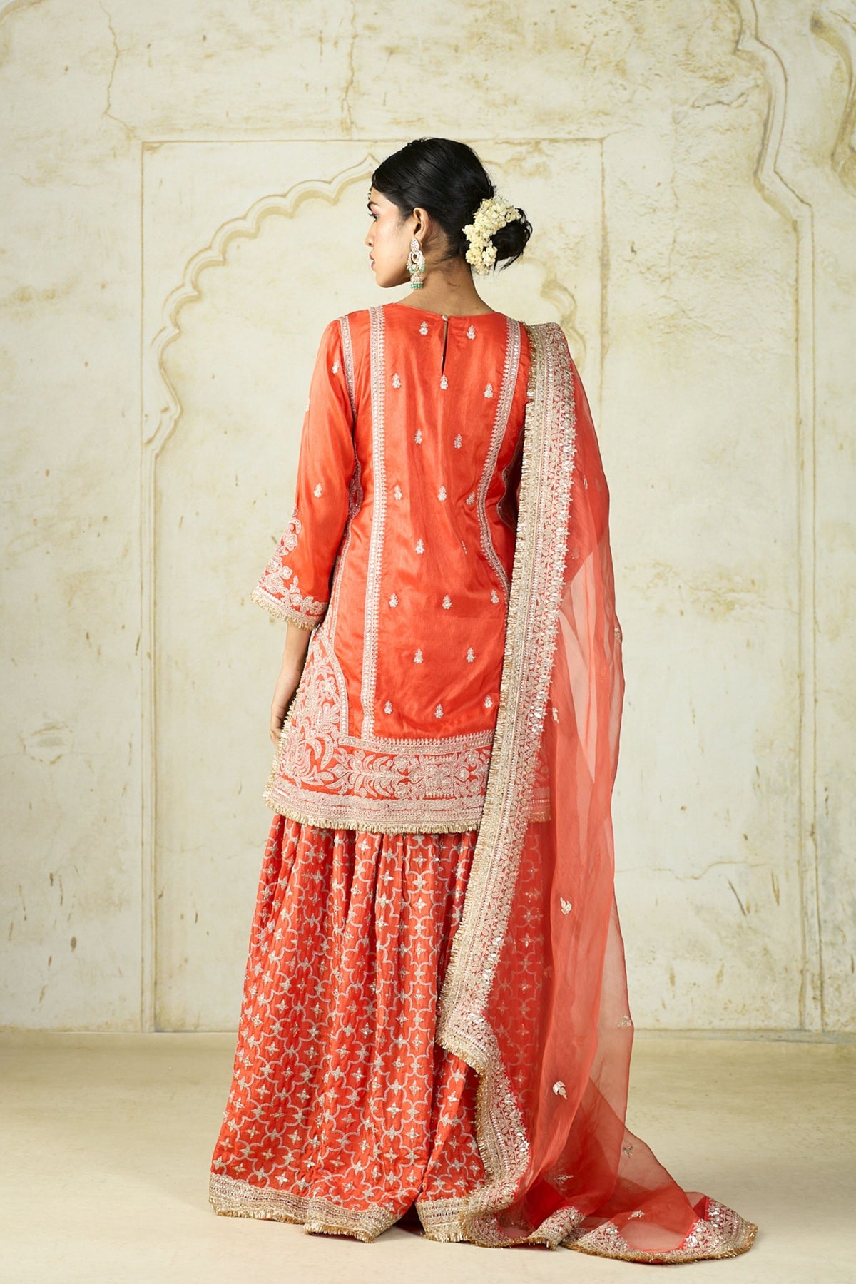Orange Mumtaz Sharara Set