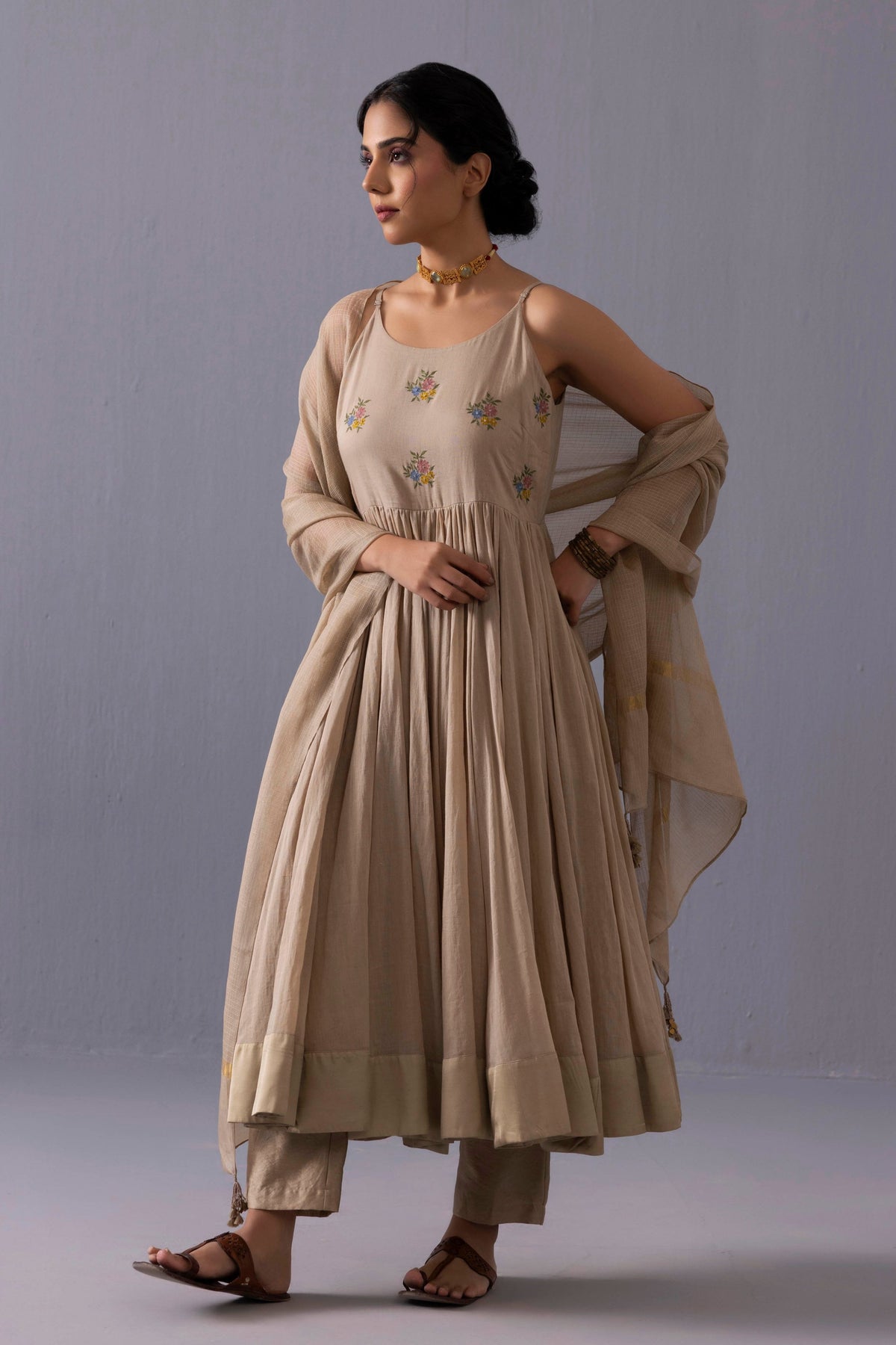 Mira Beige Kurta Set