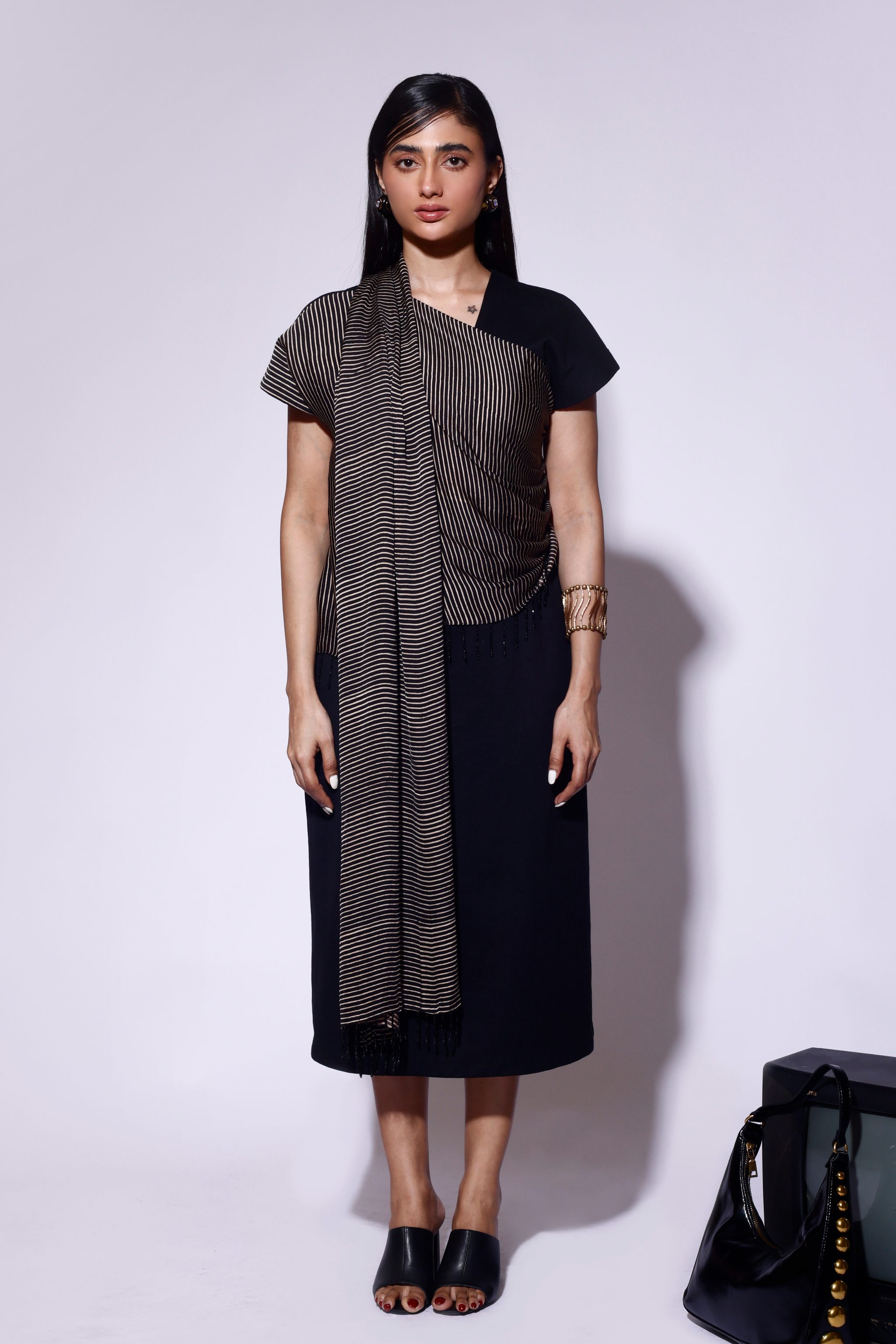 knit scarf dress Scarf Detail Off The Shoulder Knit Dress Mulberry Roland Mouret