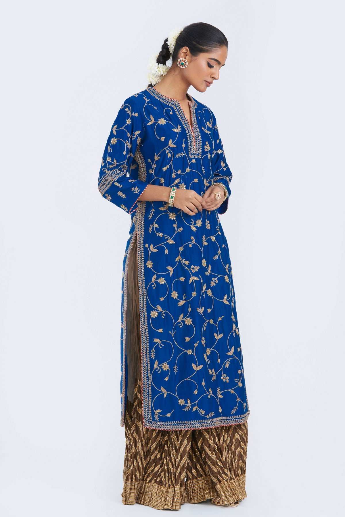 Blue Chelsea Sharara Set