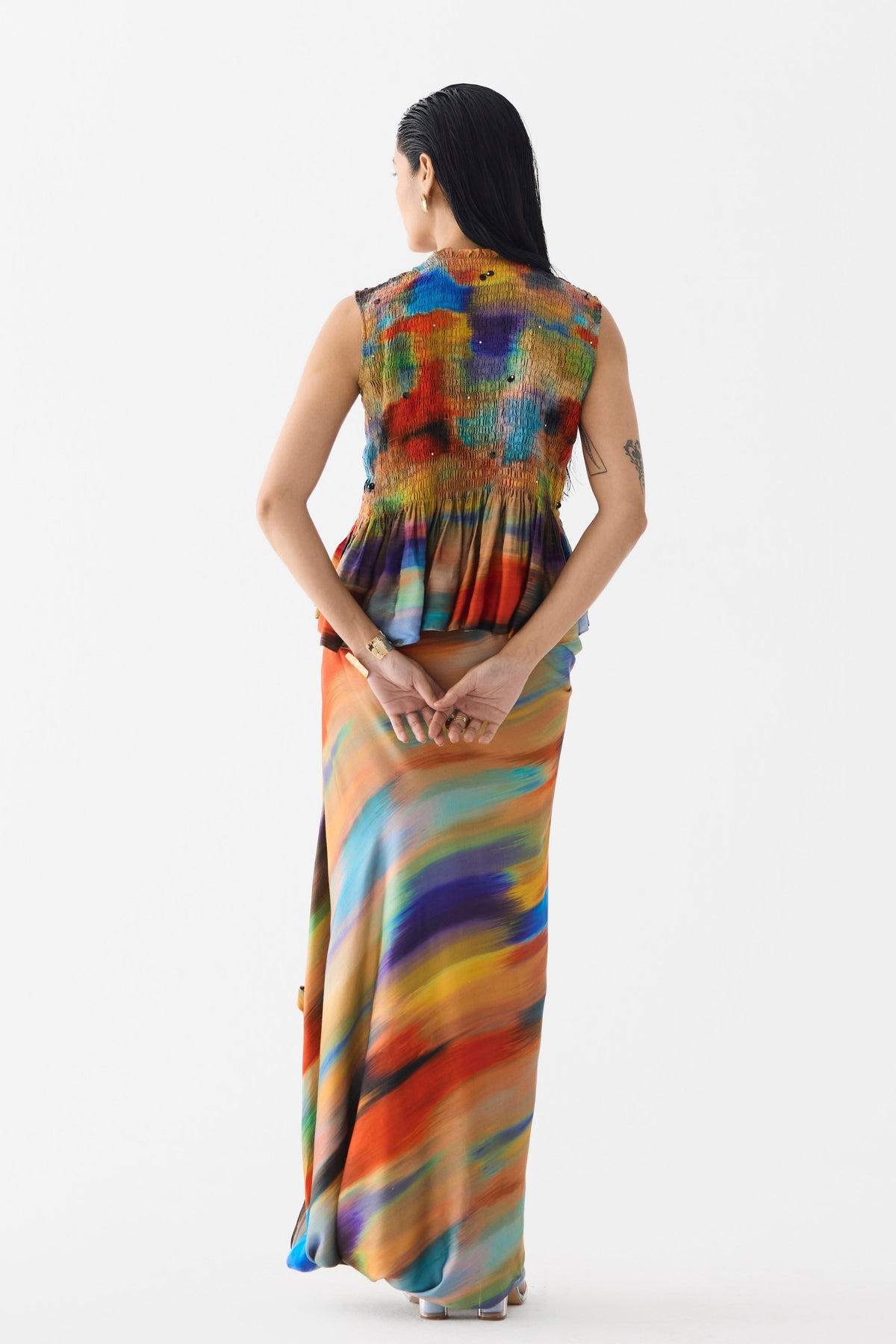 Night Queen Ruching Top & Knot Skirt