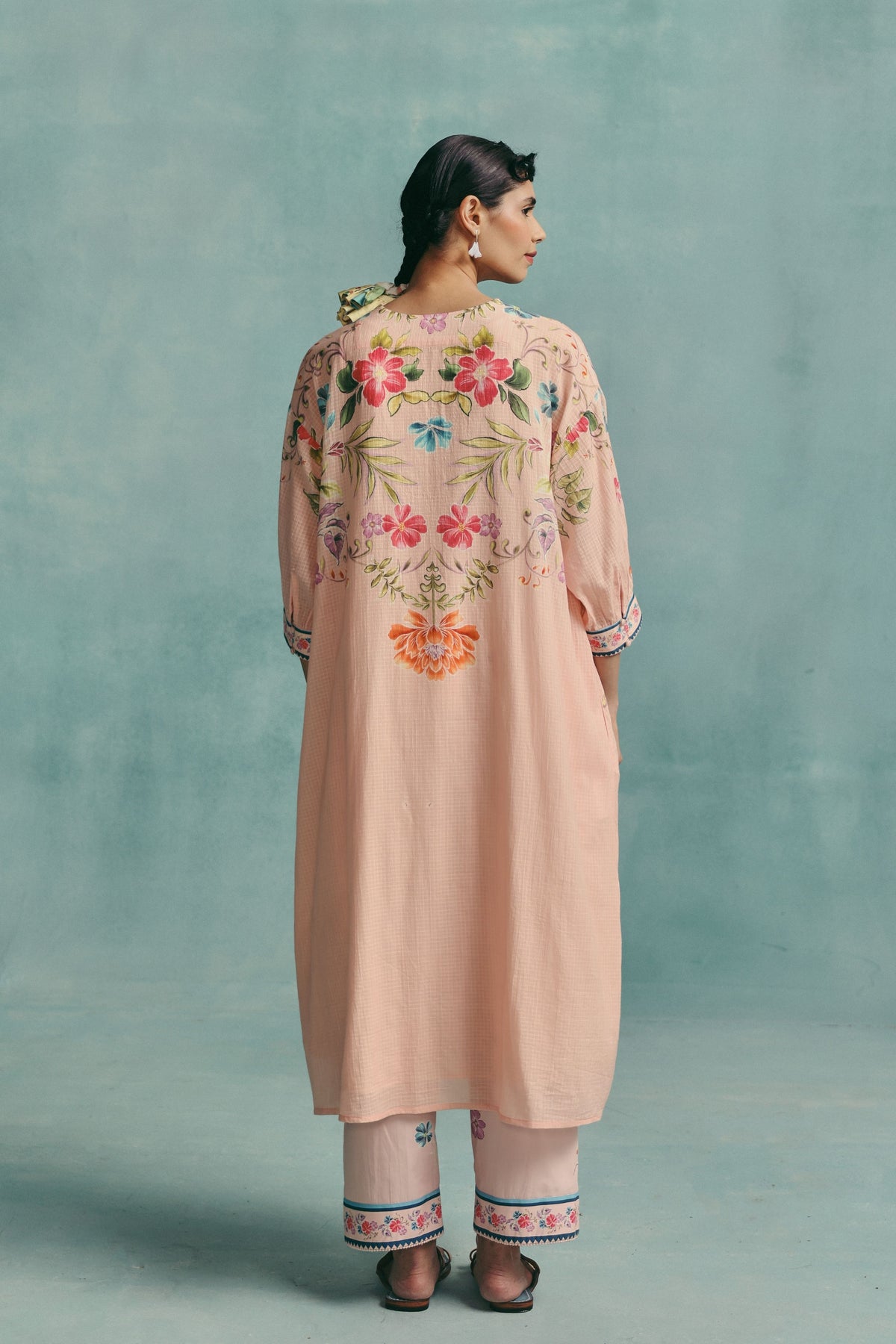 Rose Pink Kaftan Set