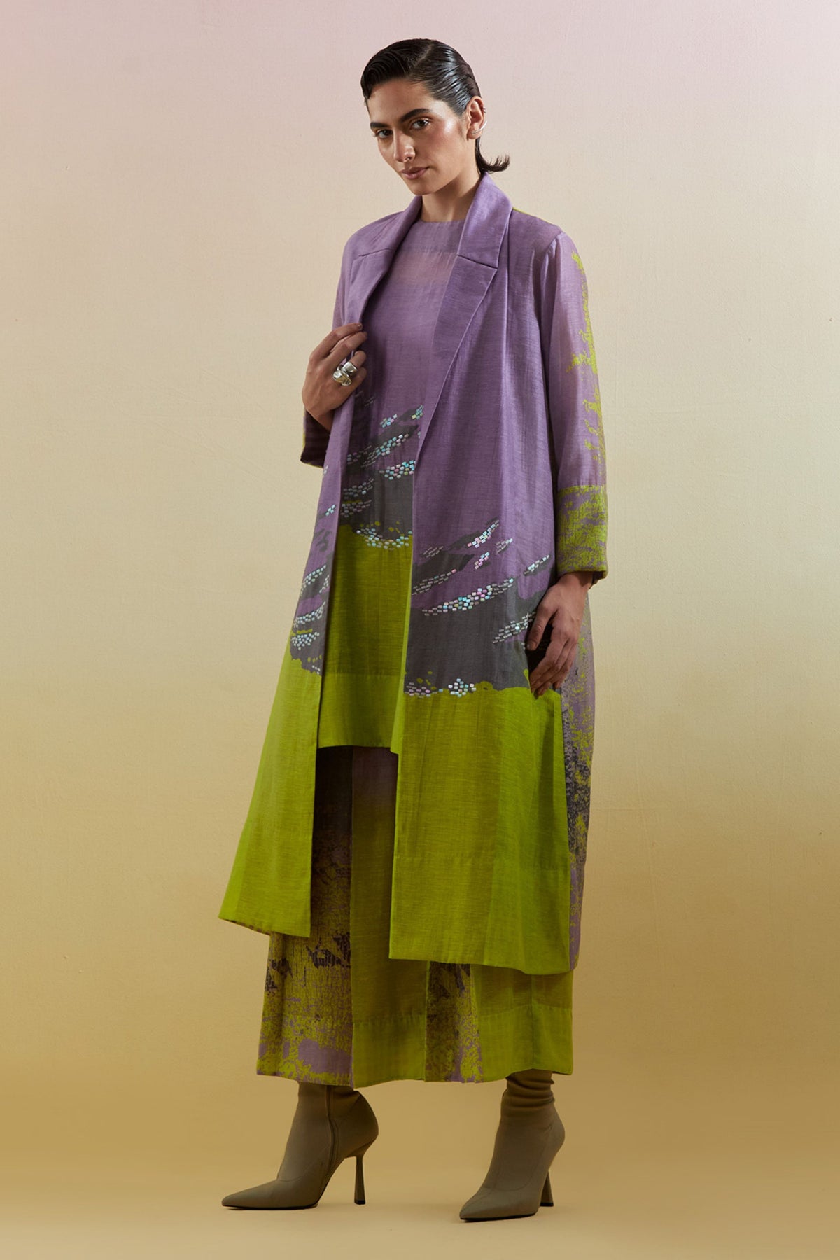 Gliss Lilac & Neon Jacket Set