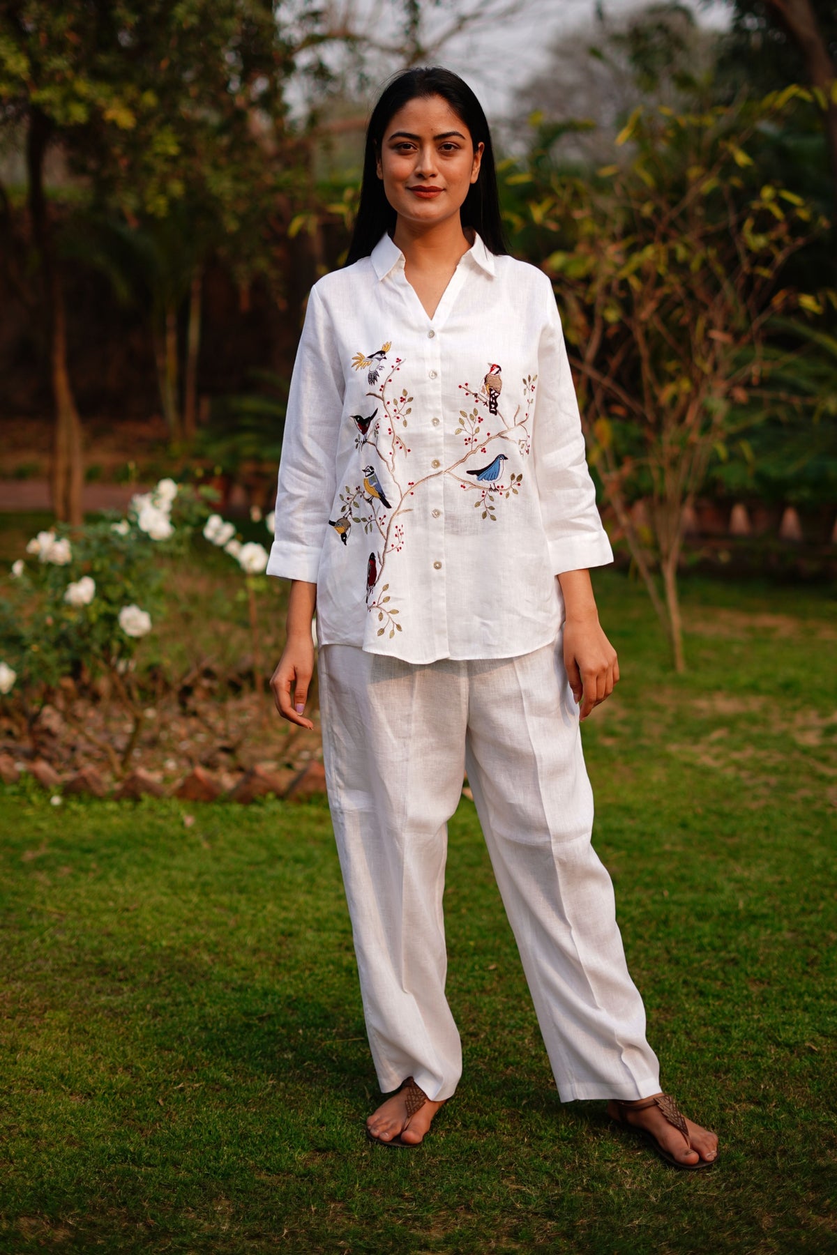 Solid White Pants