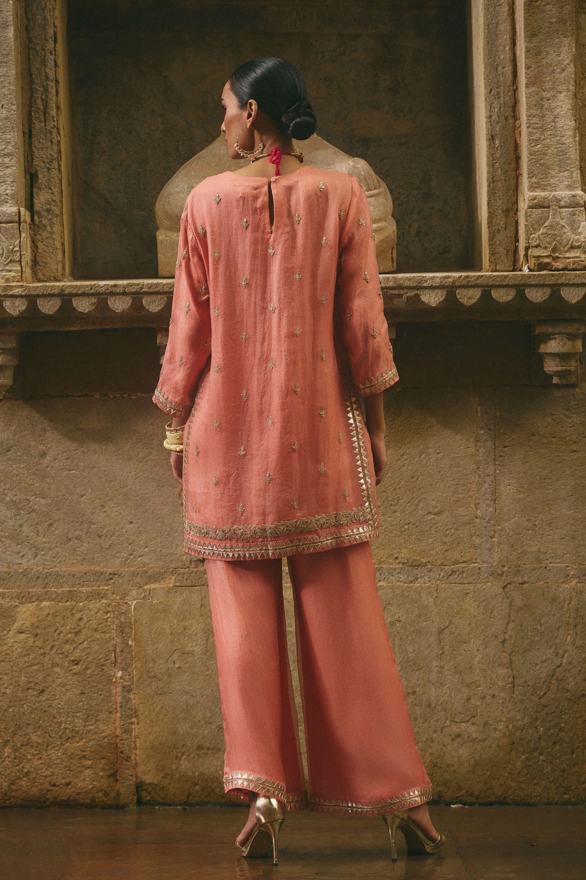Organza Short Kurta Set