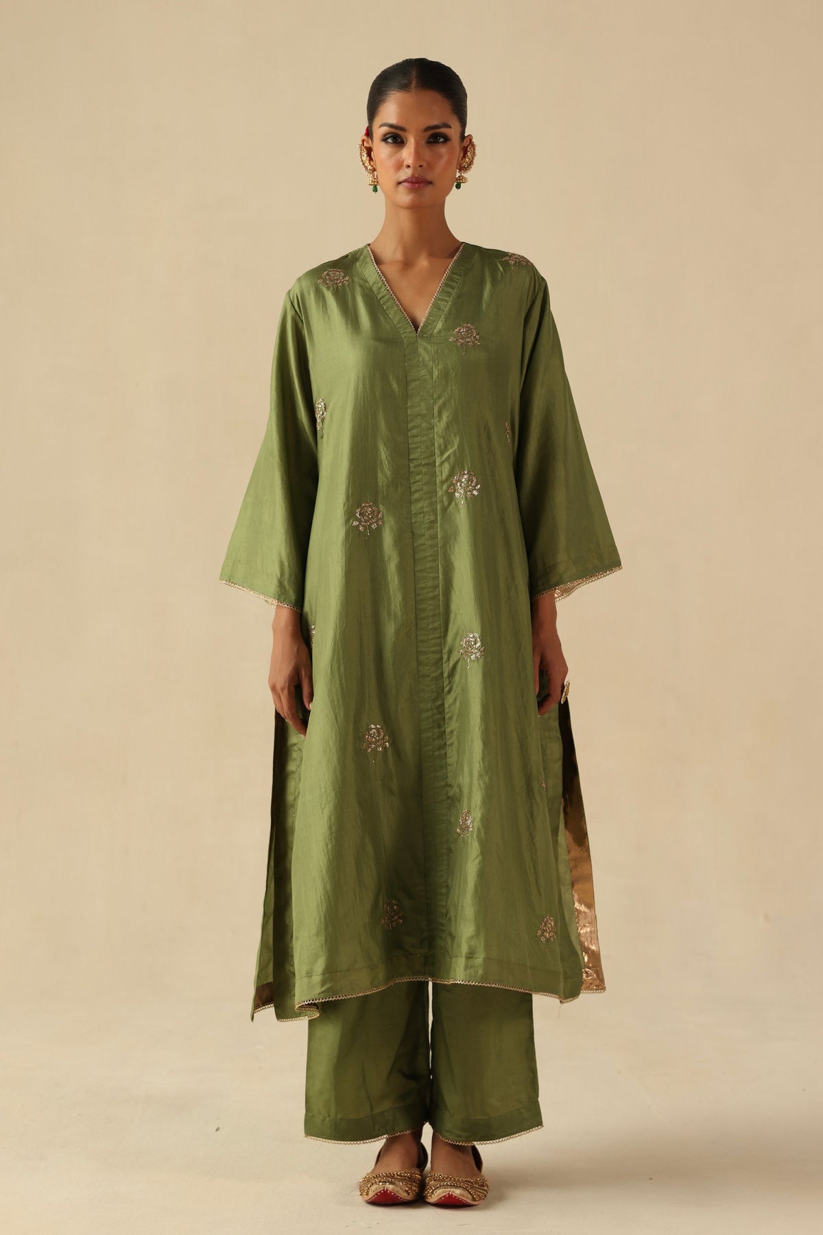 Green Kohinoor Kurta Set