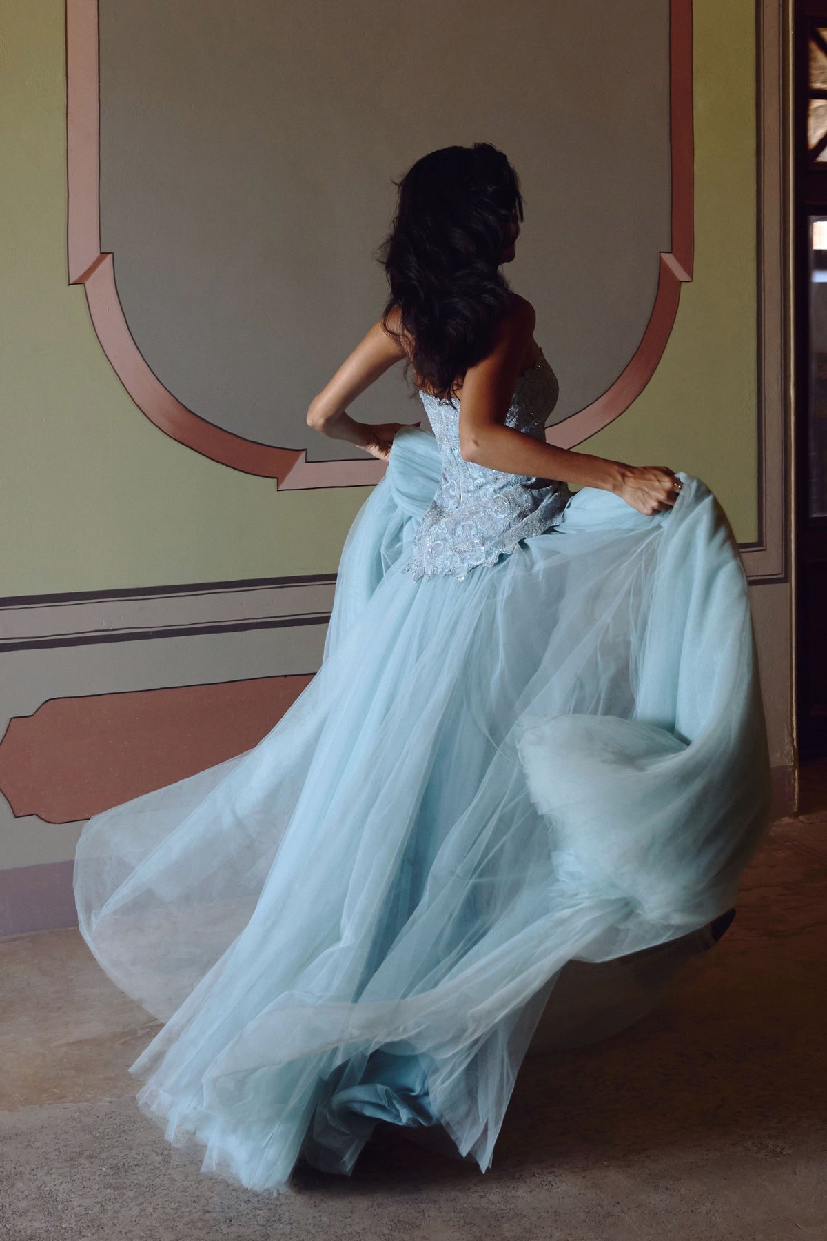 Powder Blue Skirt Set