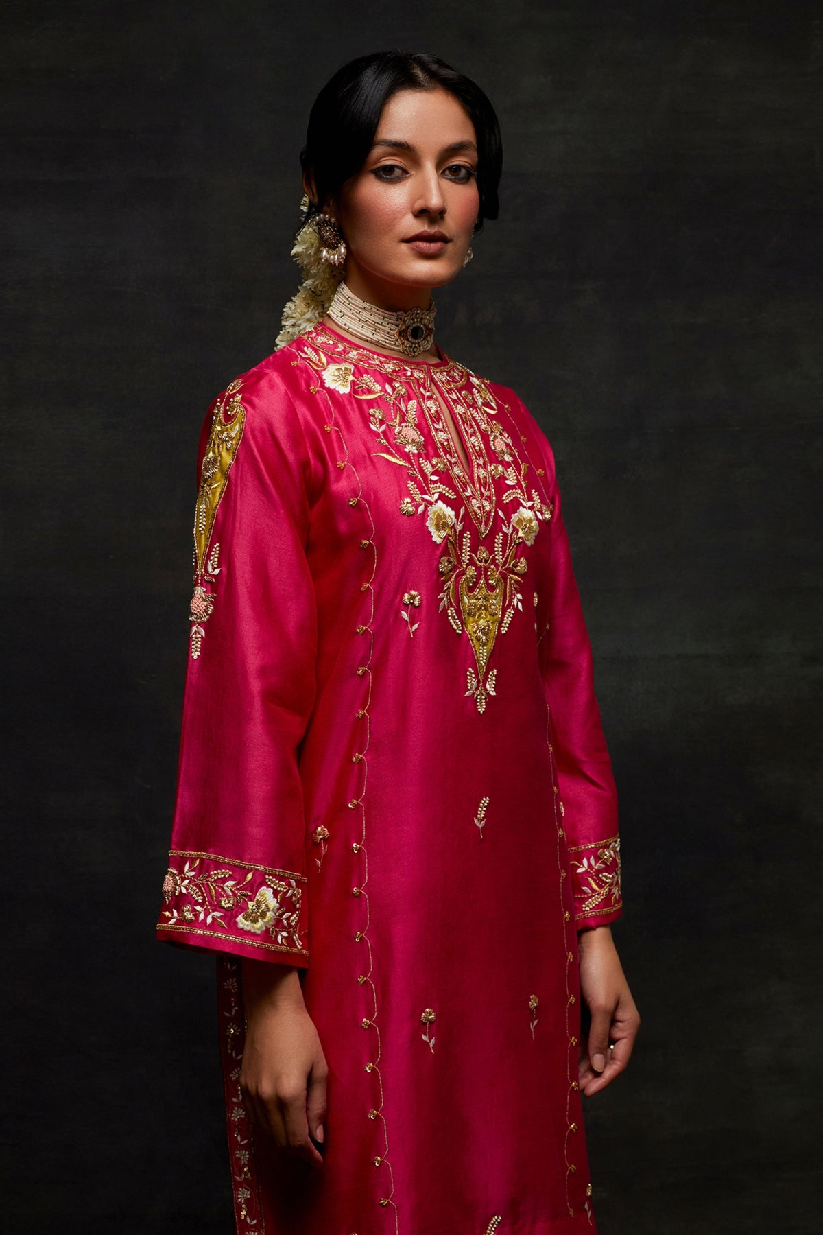 Pink Short Kurta Set
