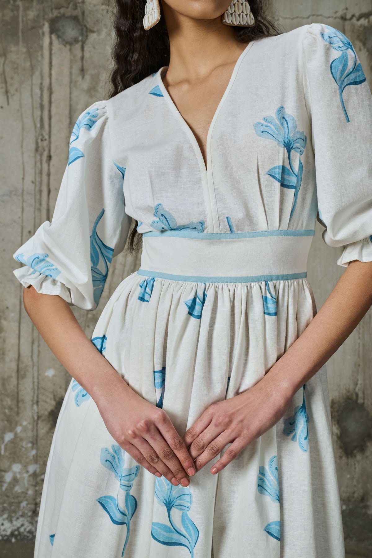 Moonlit Bloom Midi dress