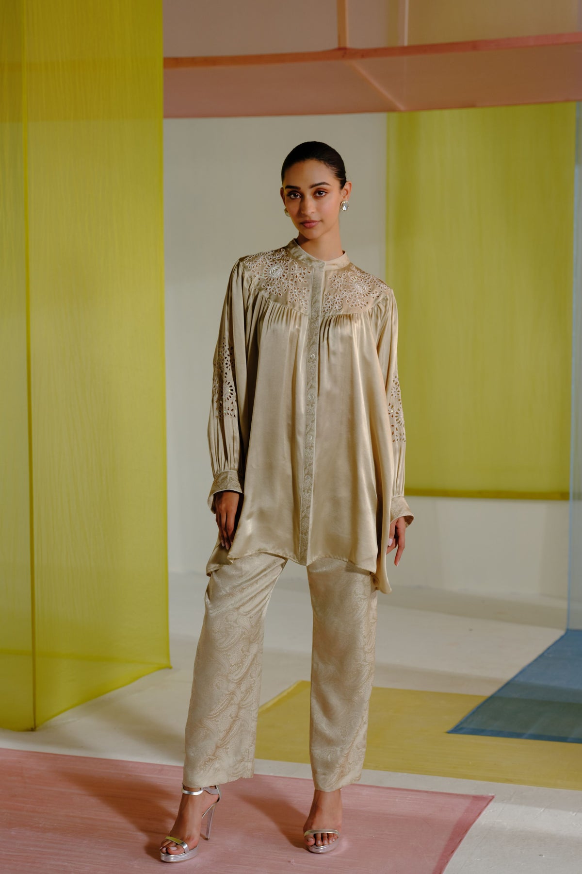 Beige Aafa Co-ordinate Set