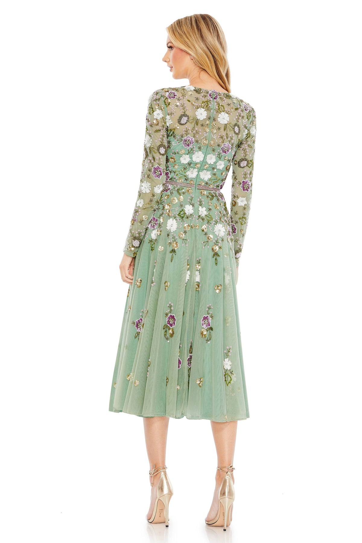 Midi Floral Sage Multi Dress