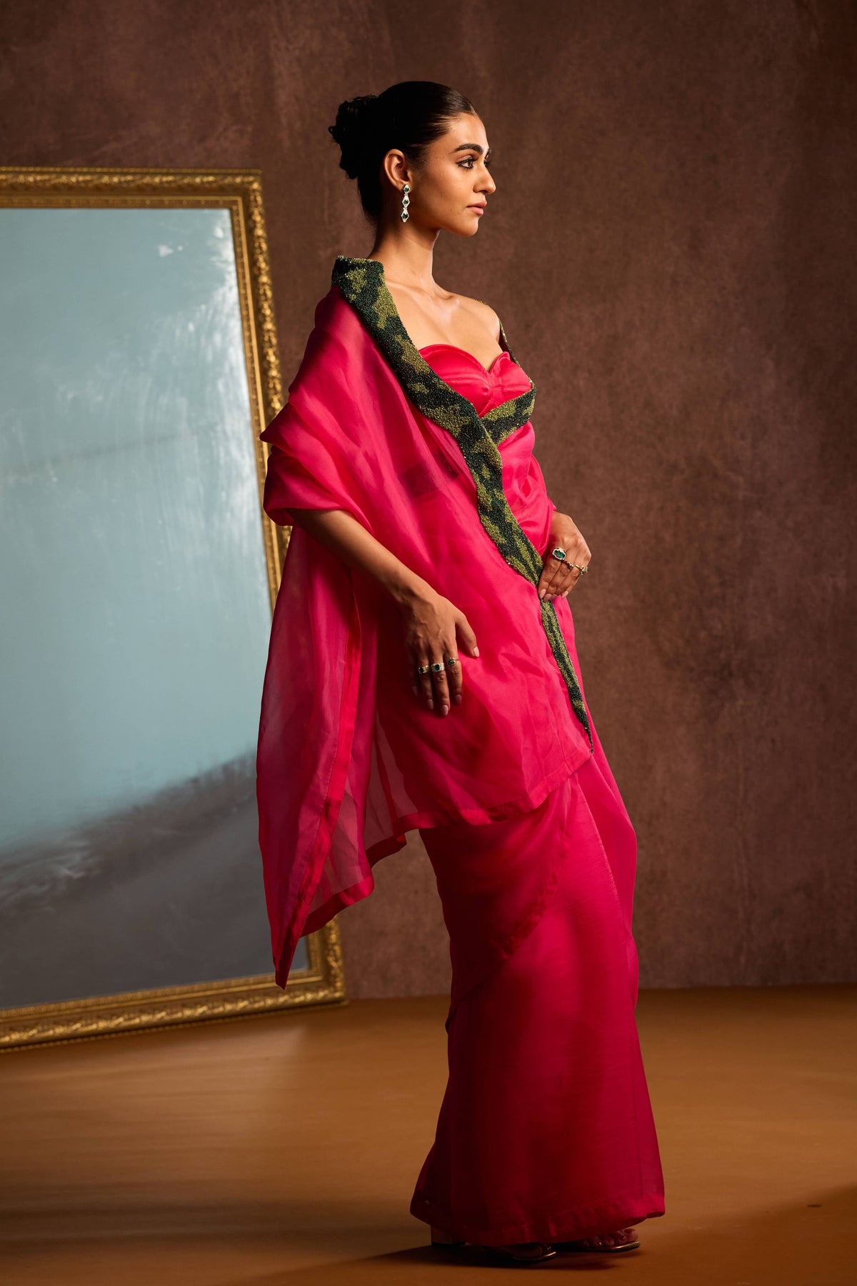 Rani Pink Serpentika Saree