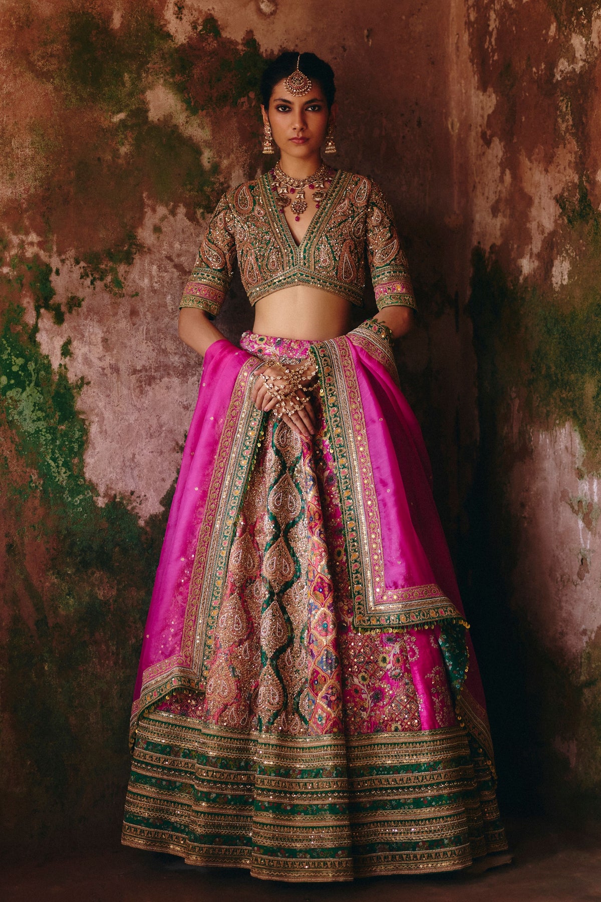 Gulrez Multi Coloured Lehenga Set