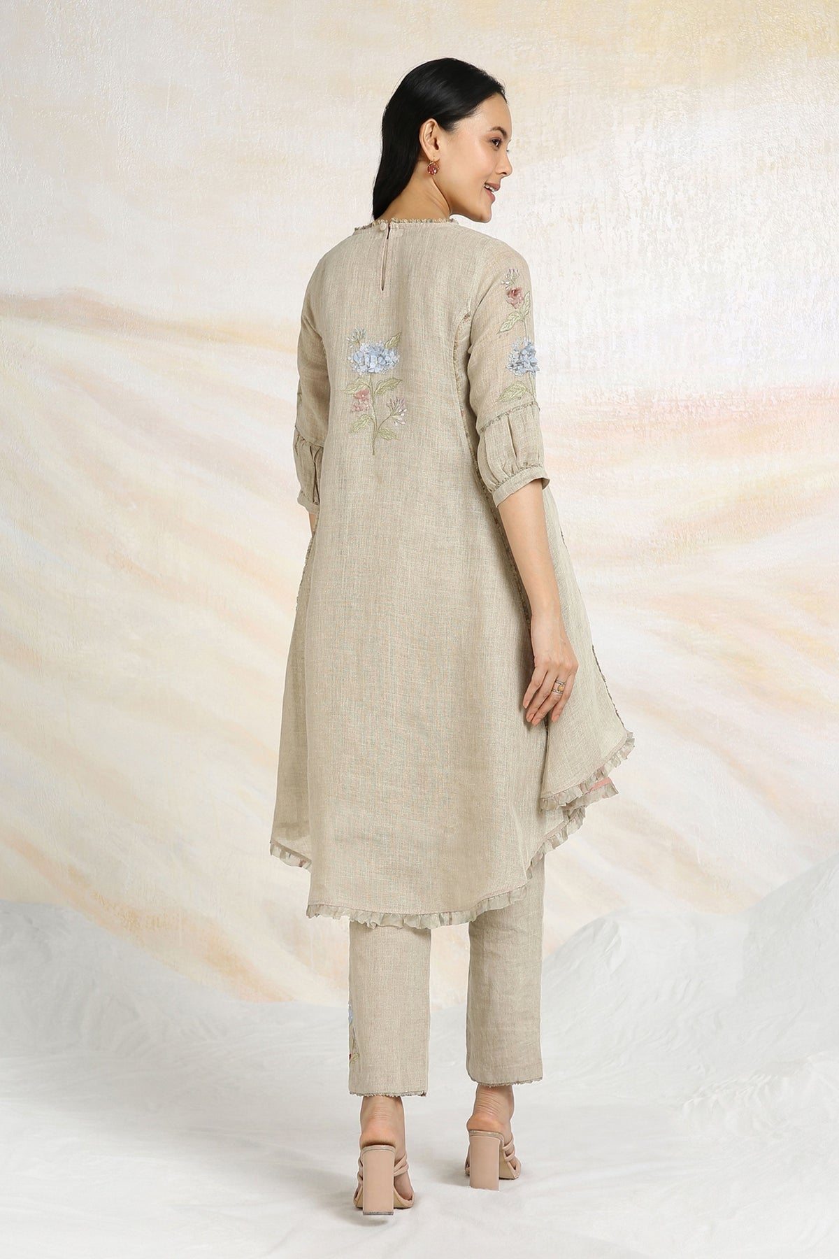 Hydrangea Natural Tunic Set