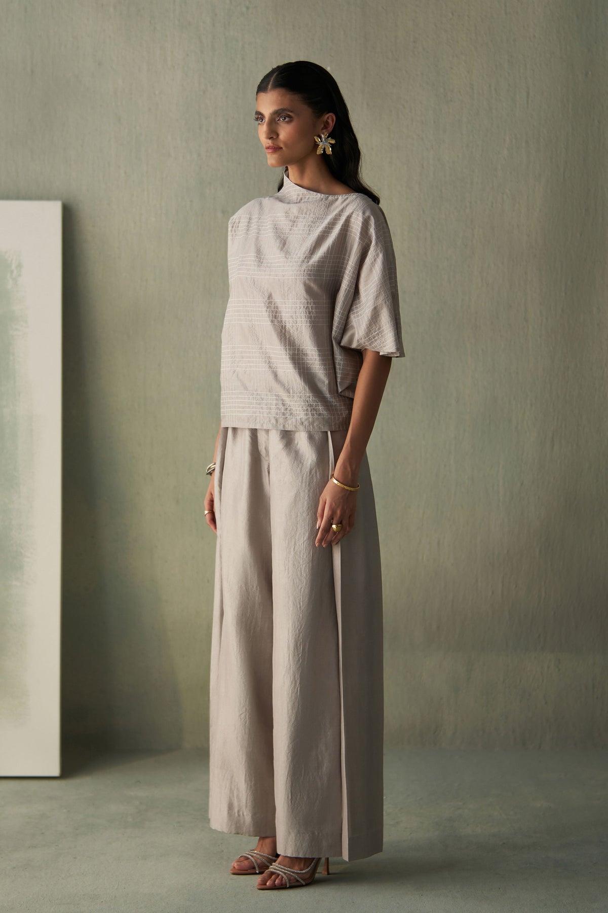 Steel Pleated Trouser