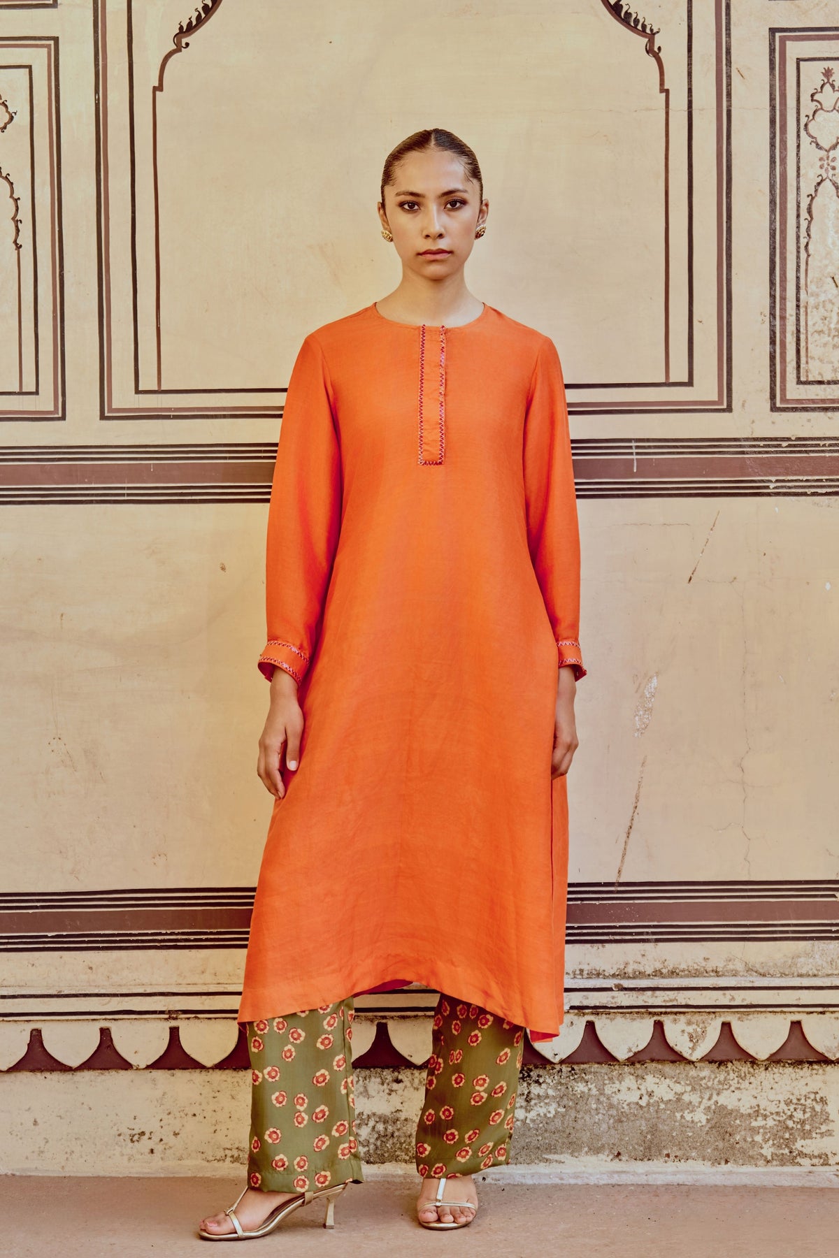Kesariya Kurta Set