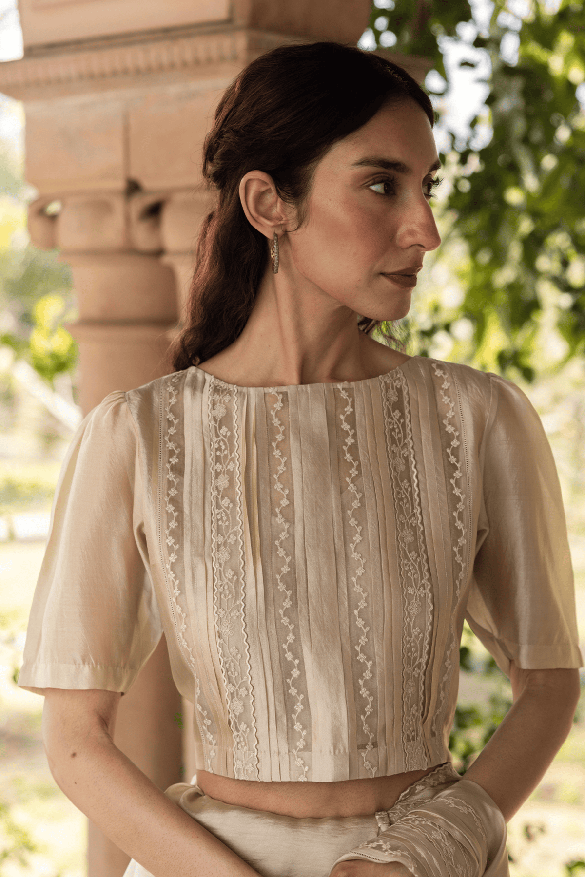 Whispering Ivy Beige Blouse
