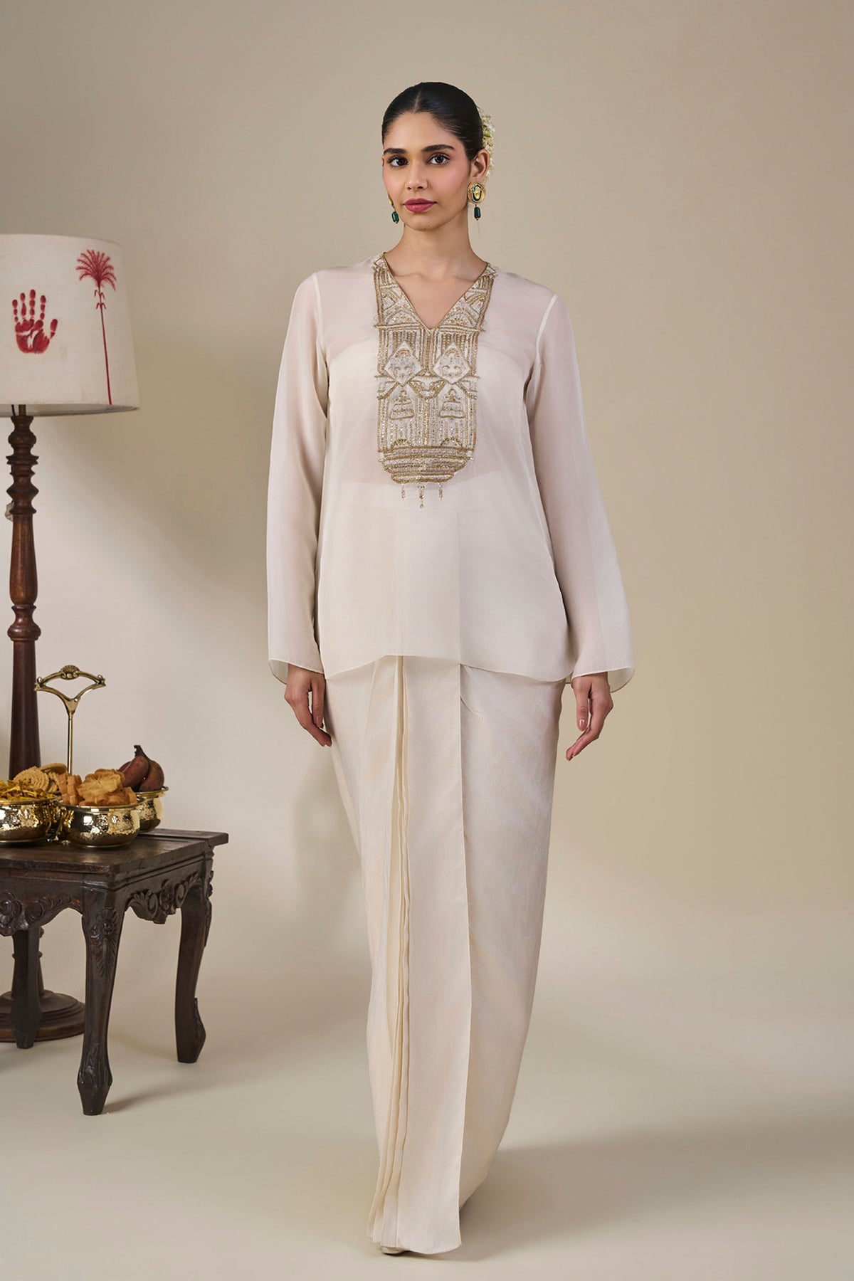 Ivory Malabar Golden Tales Skirt Set