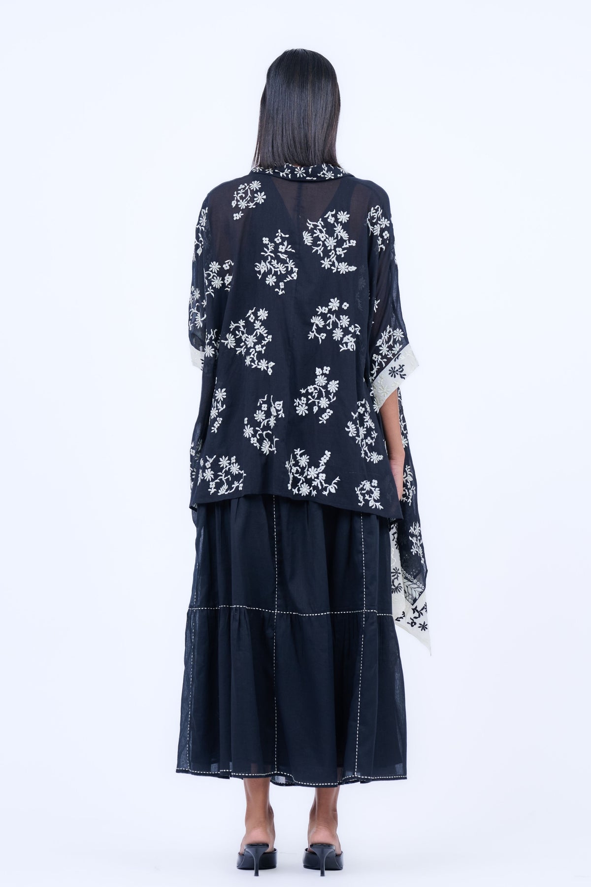 Black Ecru Cotton Shirt