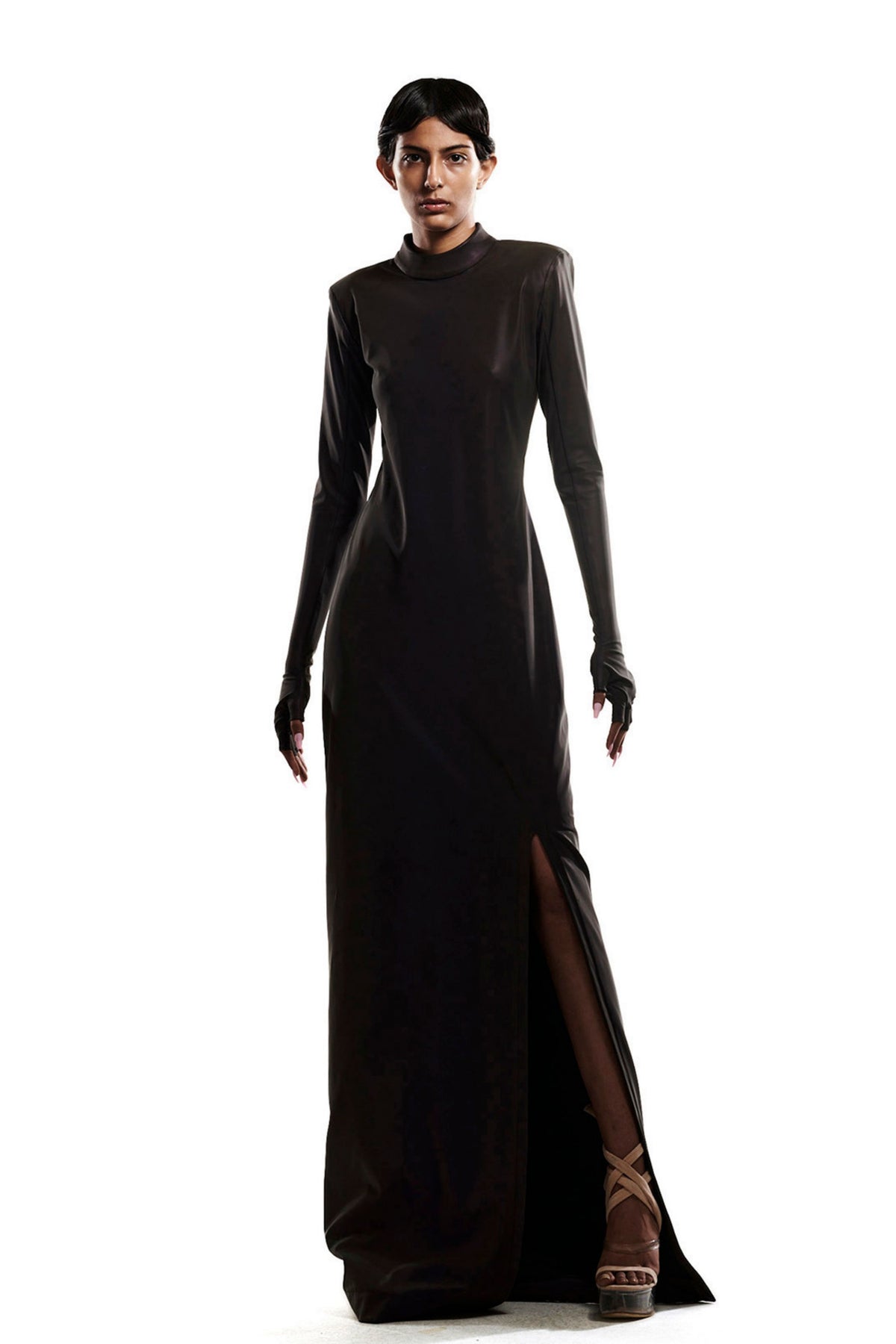 Reflective Gloved Slip Dress