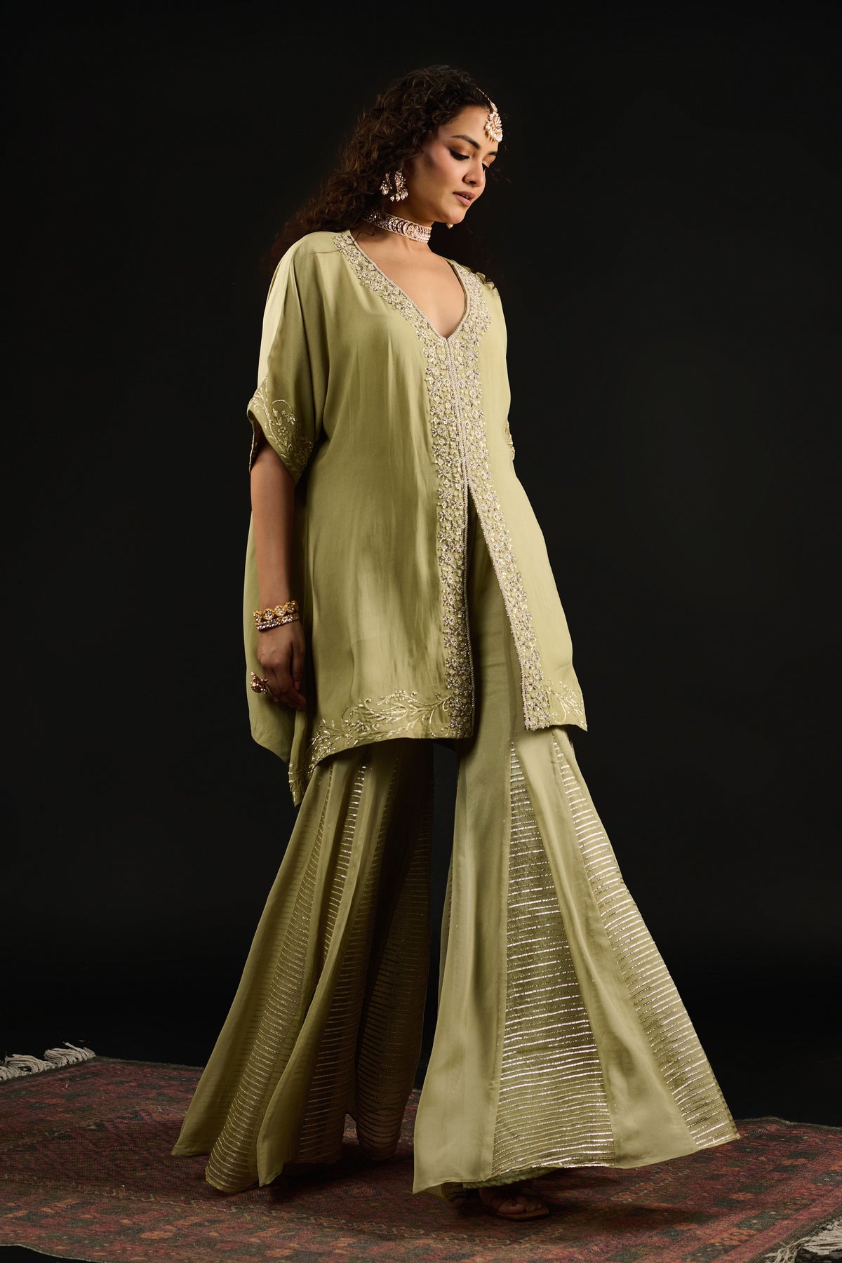 Zara Kaftan Sharara Set
