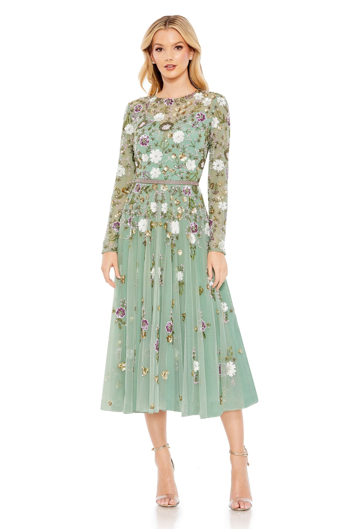 Midi Floral Sage Multi Dress
