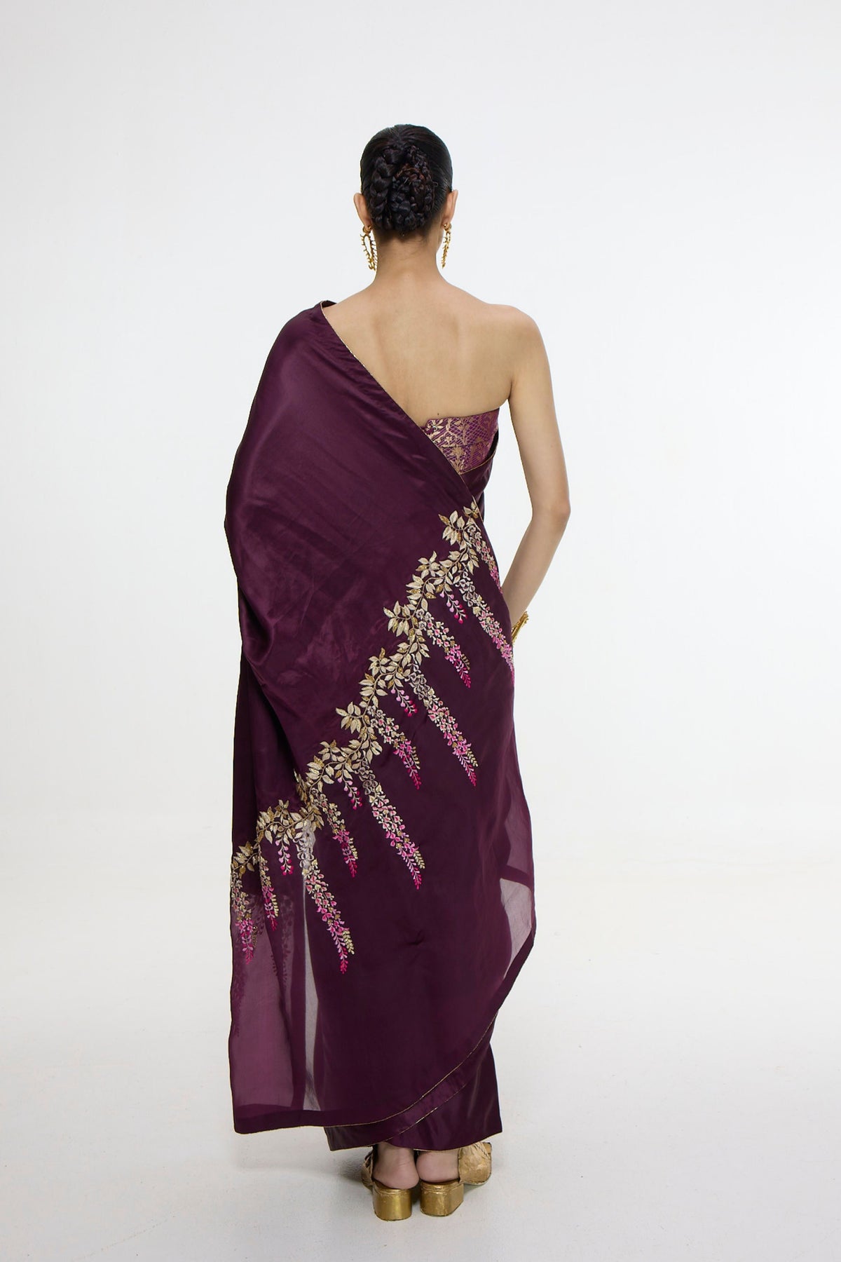 Handwoven Maroon Saree