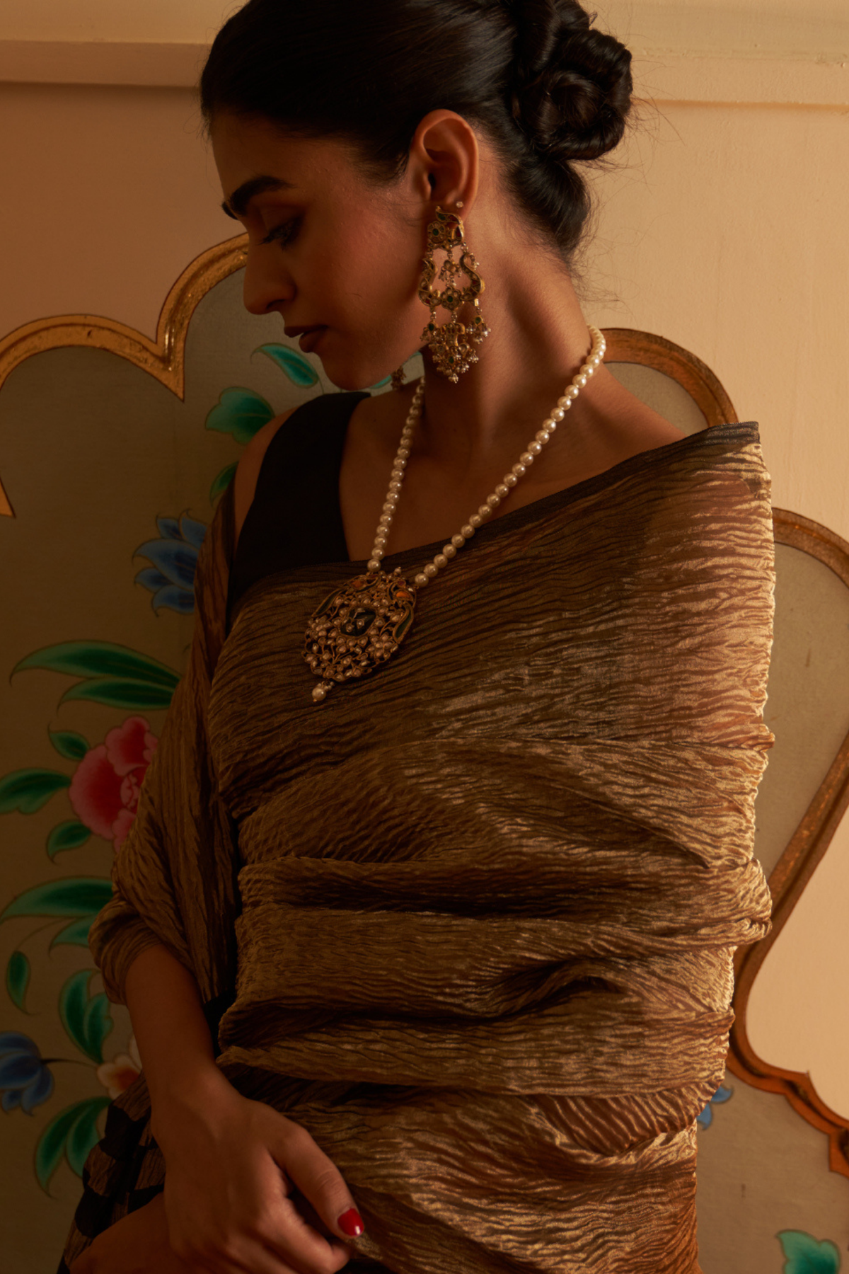 Afreen Gold Saree