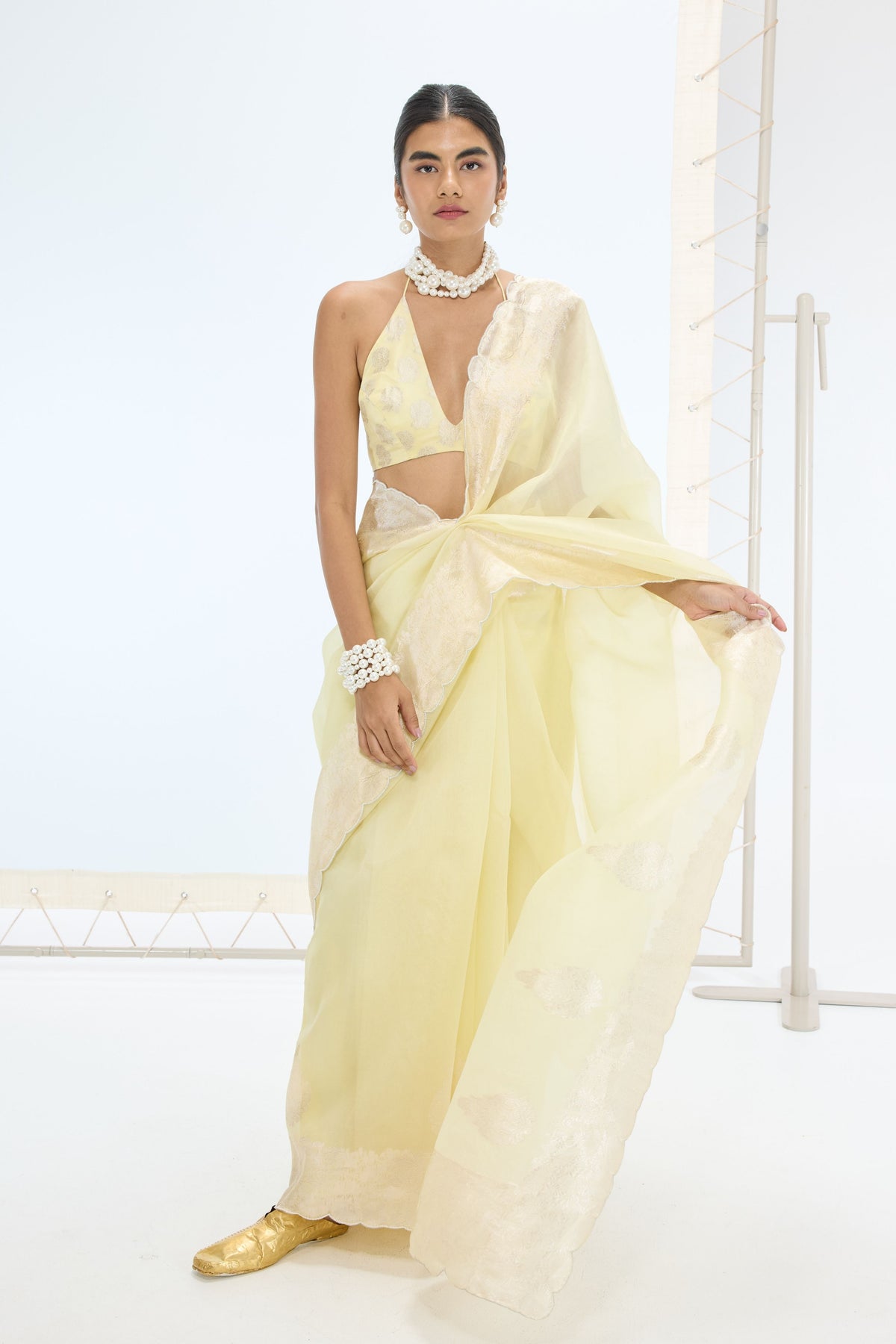 Serena Saree in Lemon