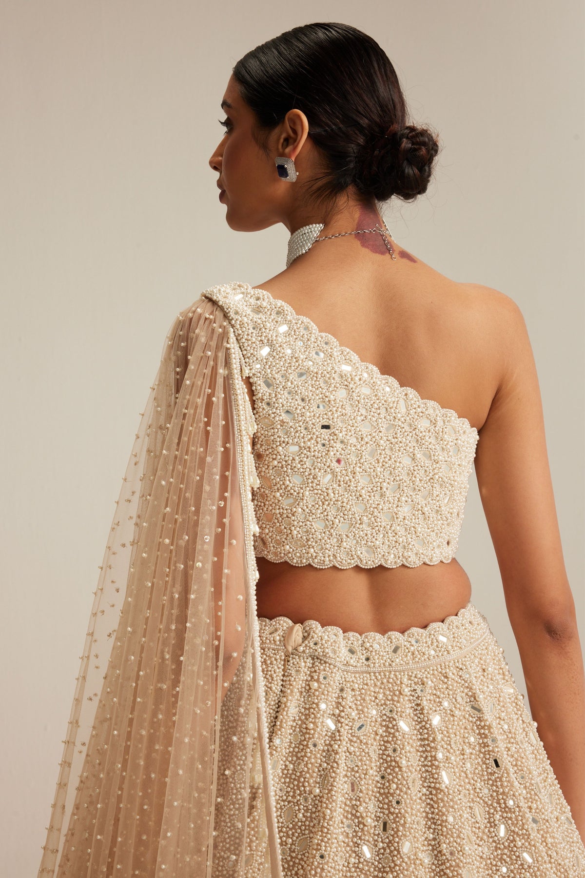 Pearl One Shoulder Lehenga Set