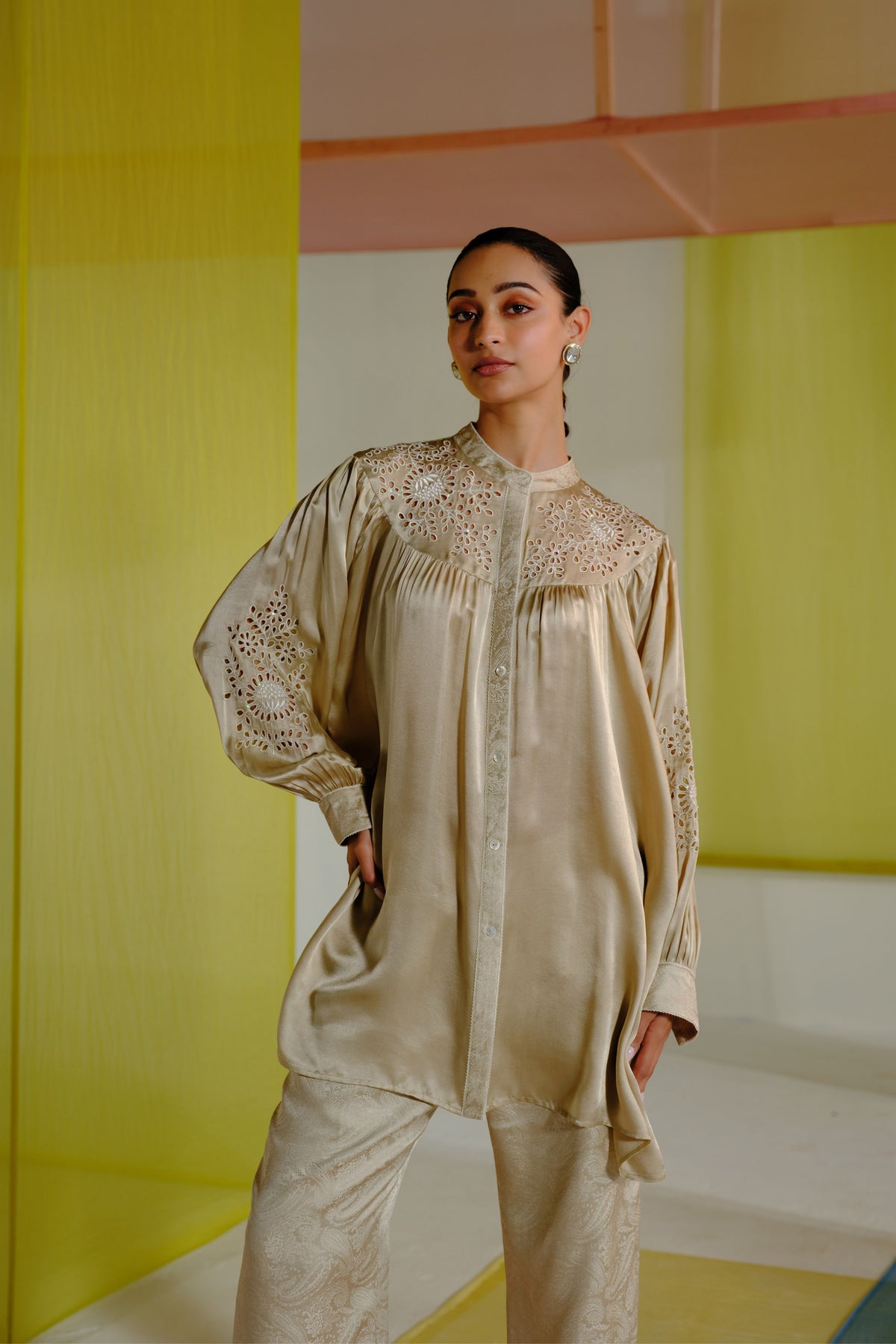 Beige Aafa Co-ordinate Set