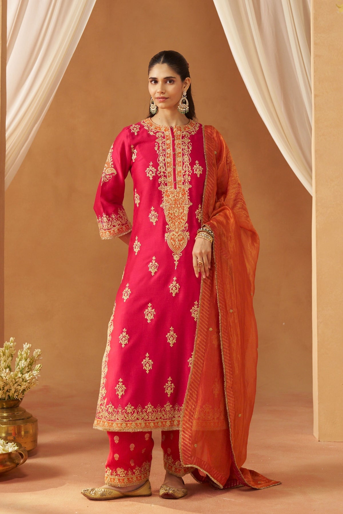 Mubina Hot Pink Kurta Set