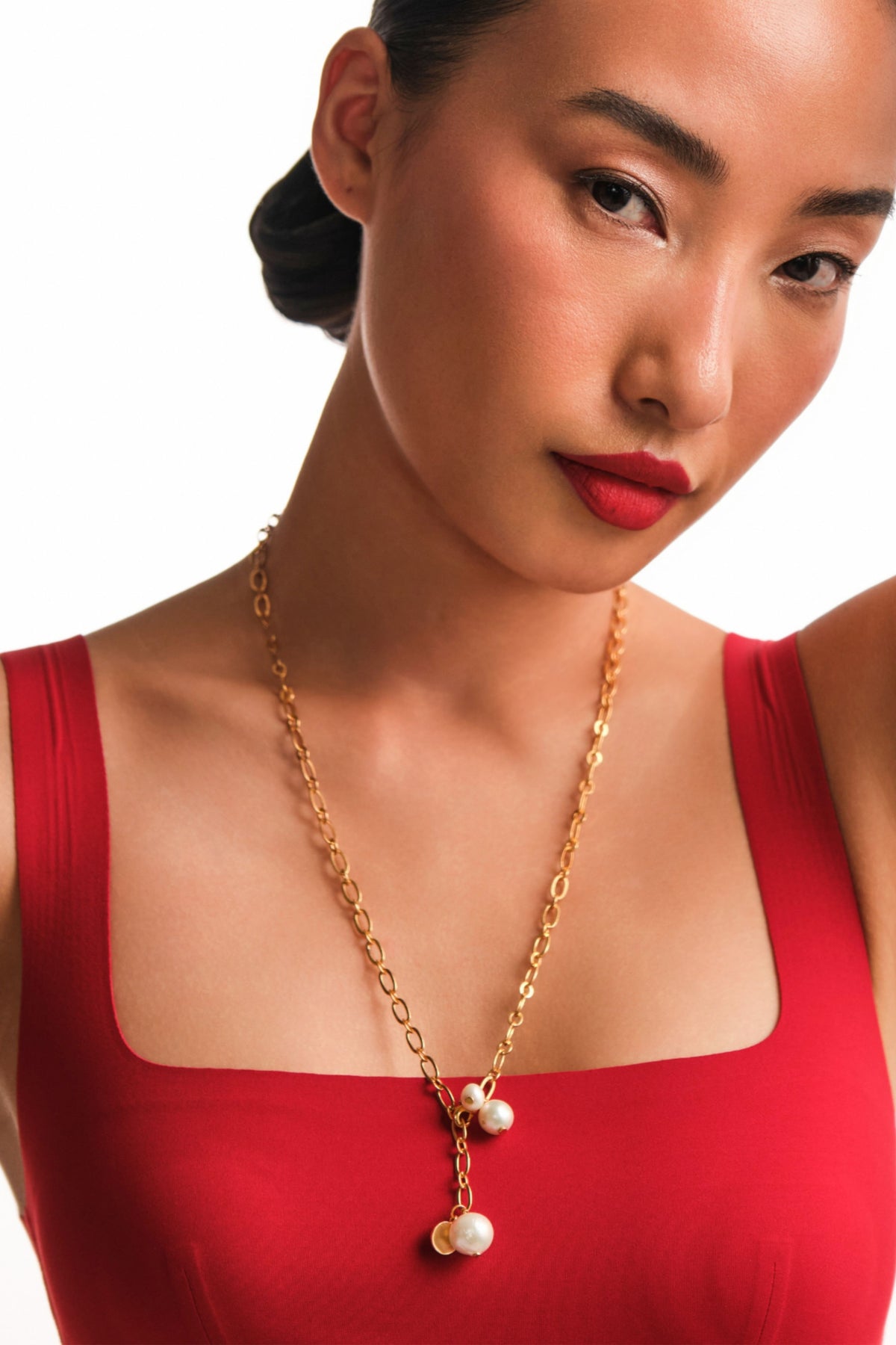 Tri-pearl Linked Chain
